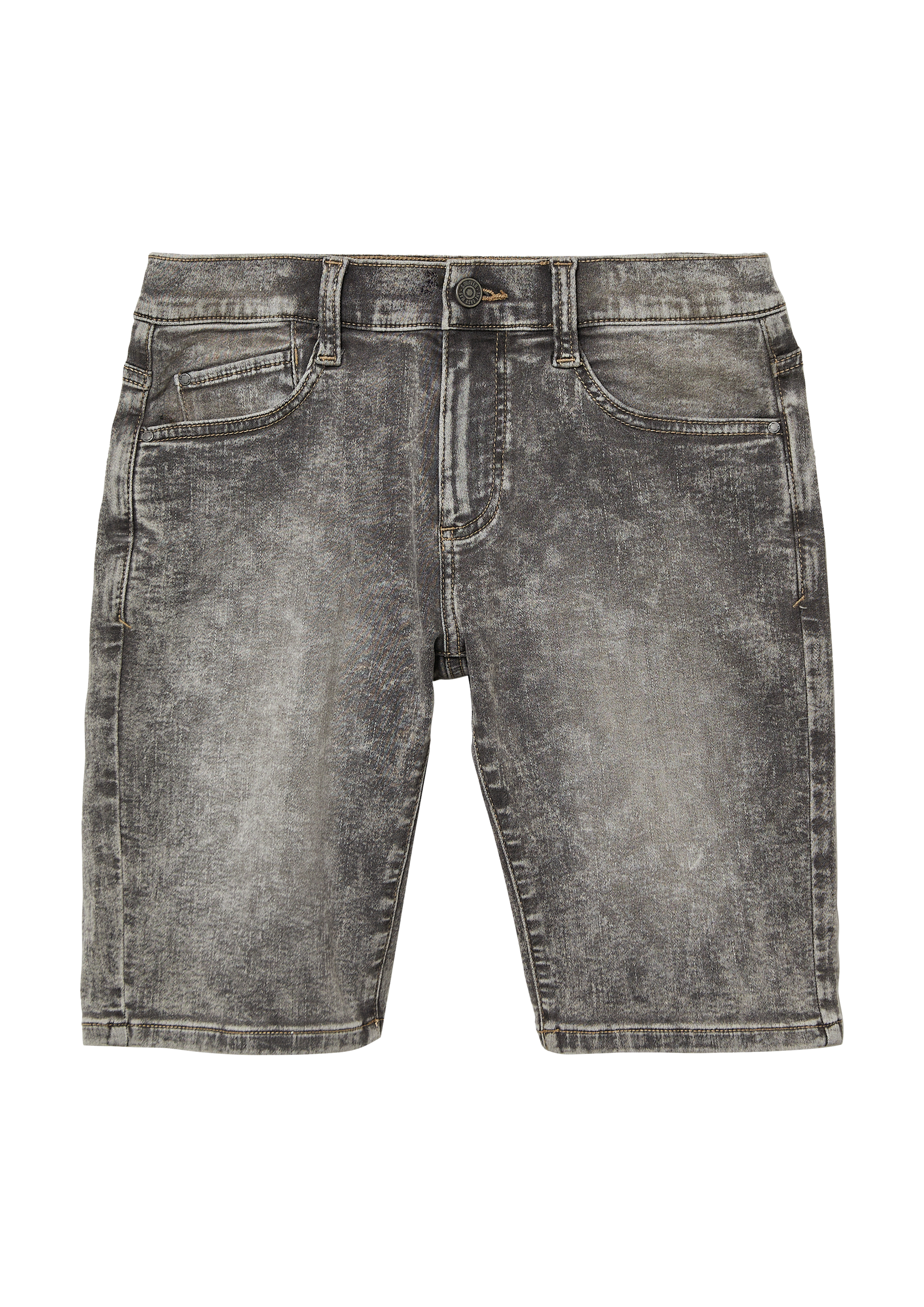 s.Oliver - Bermuda-Jeans Pete / Regular Fit / Mid Rise / Straight Leg / Weitenregulierung innen, Jungen, grau