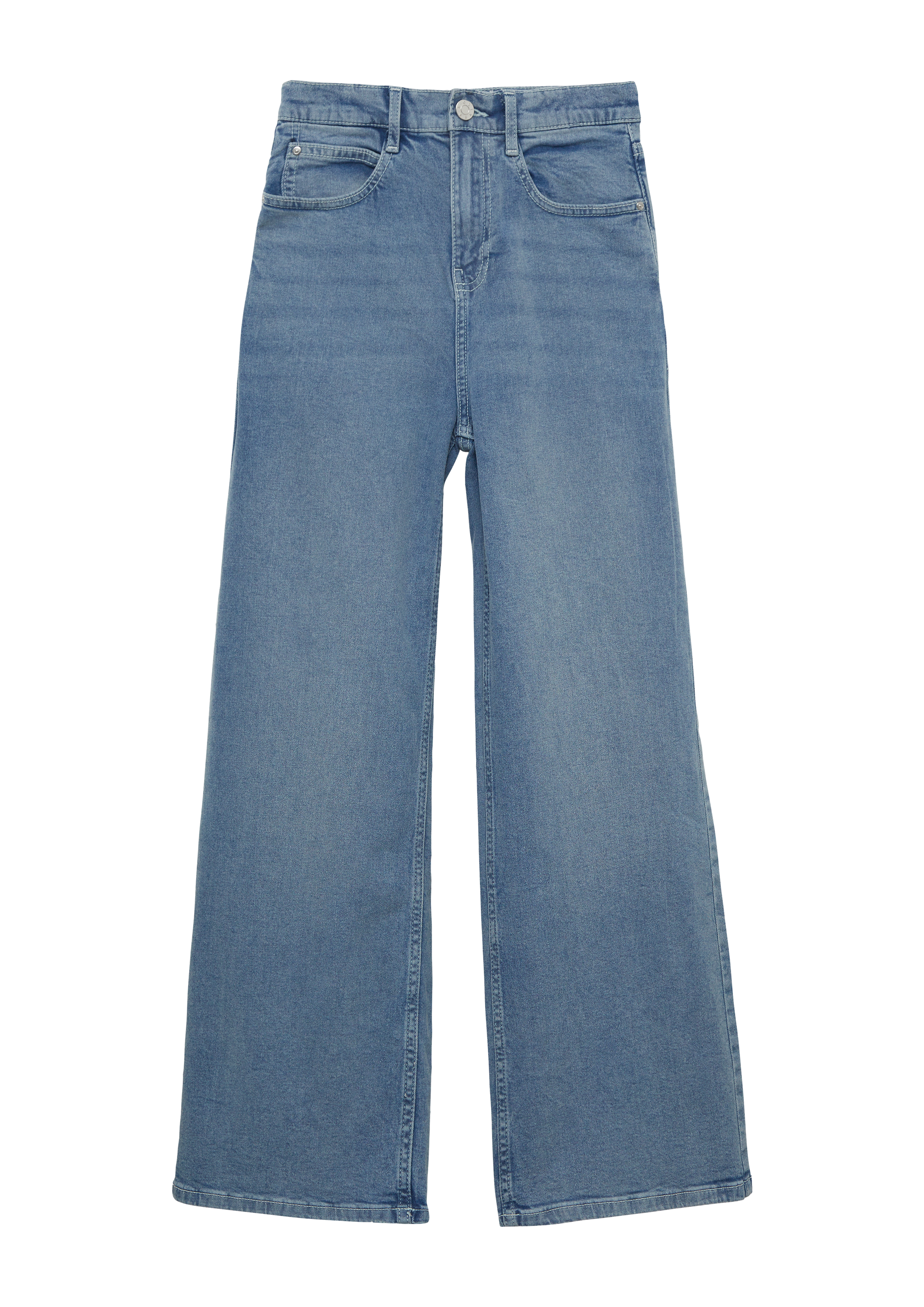 s.Oliver - Jeans / Regular Fit / High Rise / Wide Leg / Glitzereffekt, Mädchen, blau