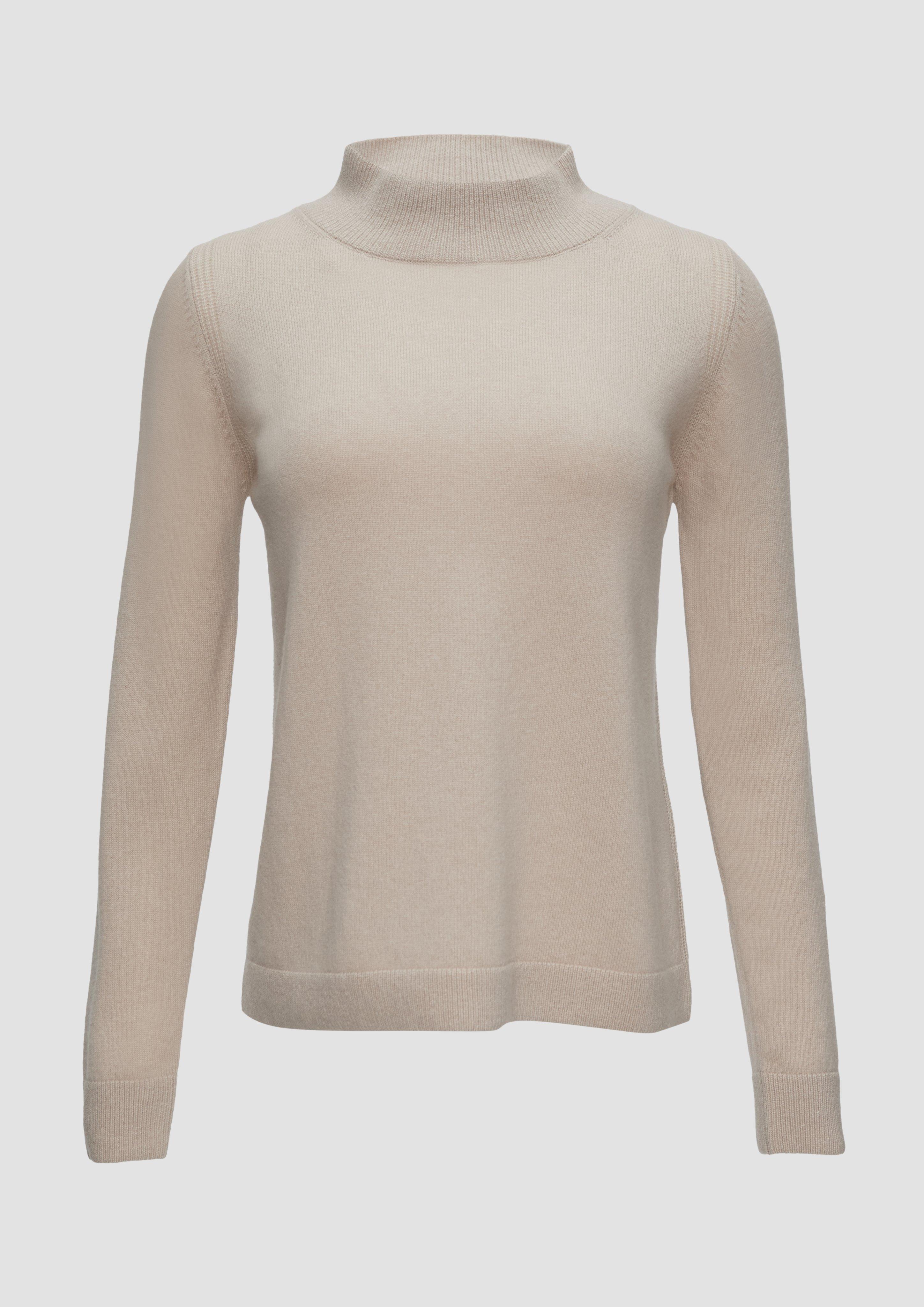 s.Oliver - Strickpullover aus Kaschmirmix, Damen, Beige