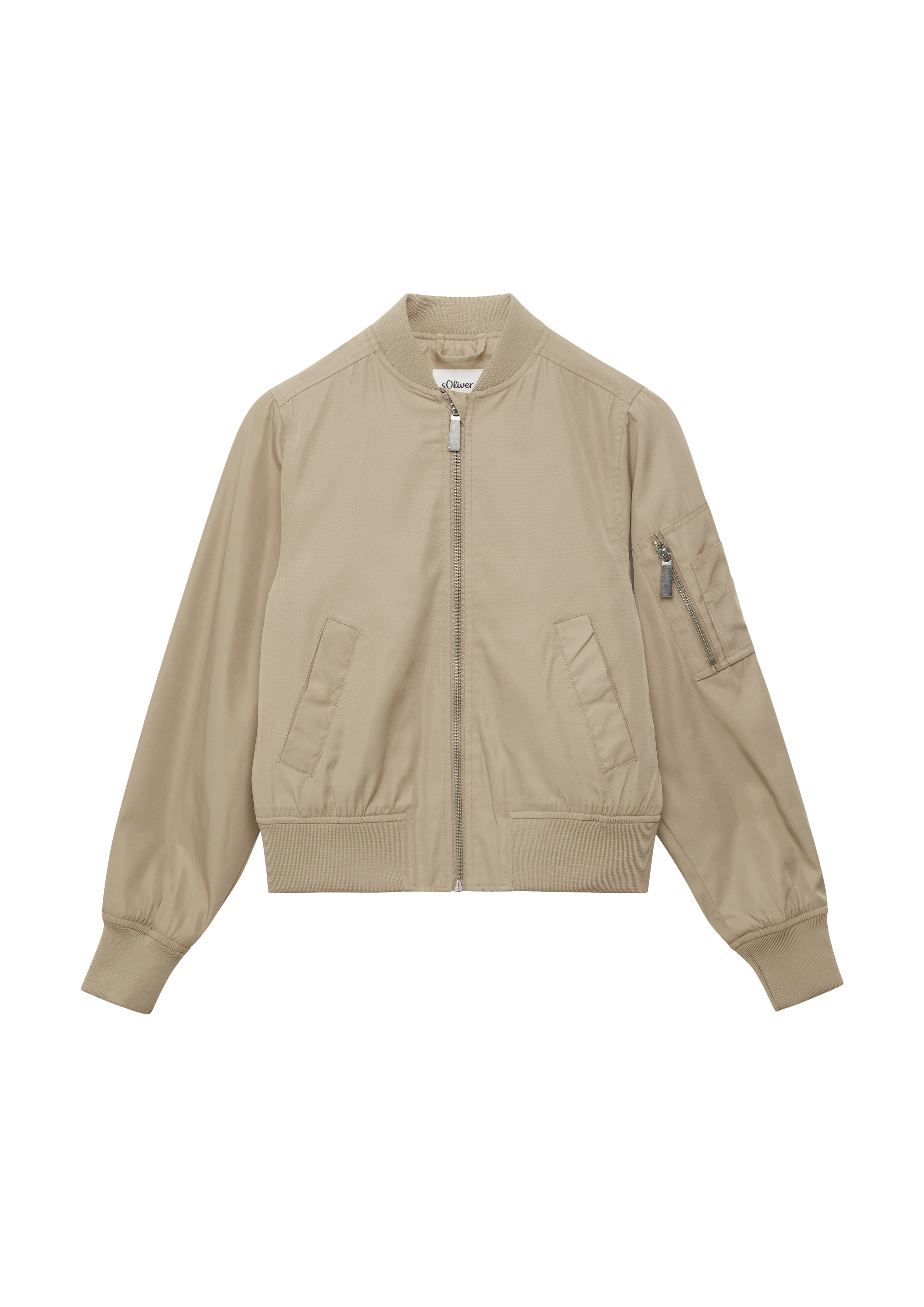s.Oliver - Blouson mit Zip-Details, Mädchen, braun