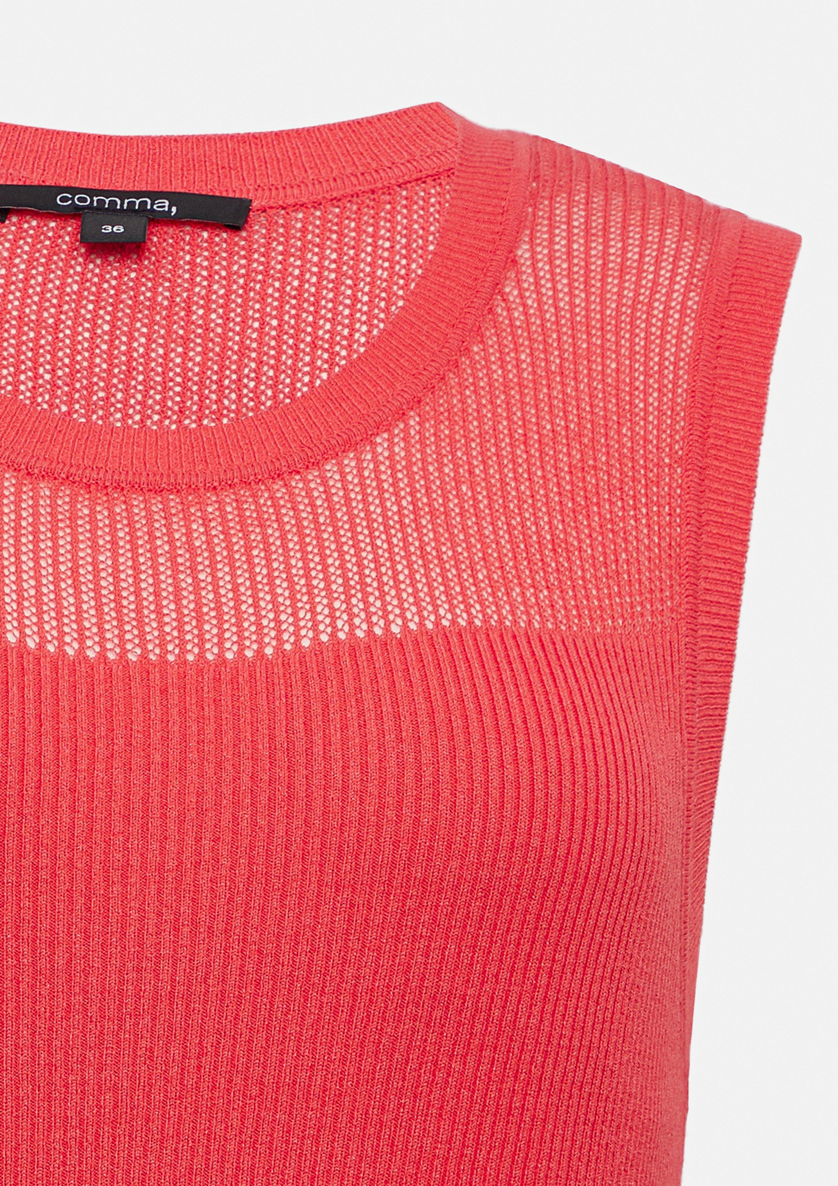Soft knitted top in a slim fit with an openwork pattern