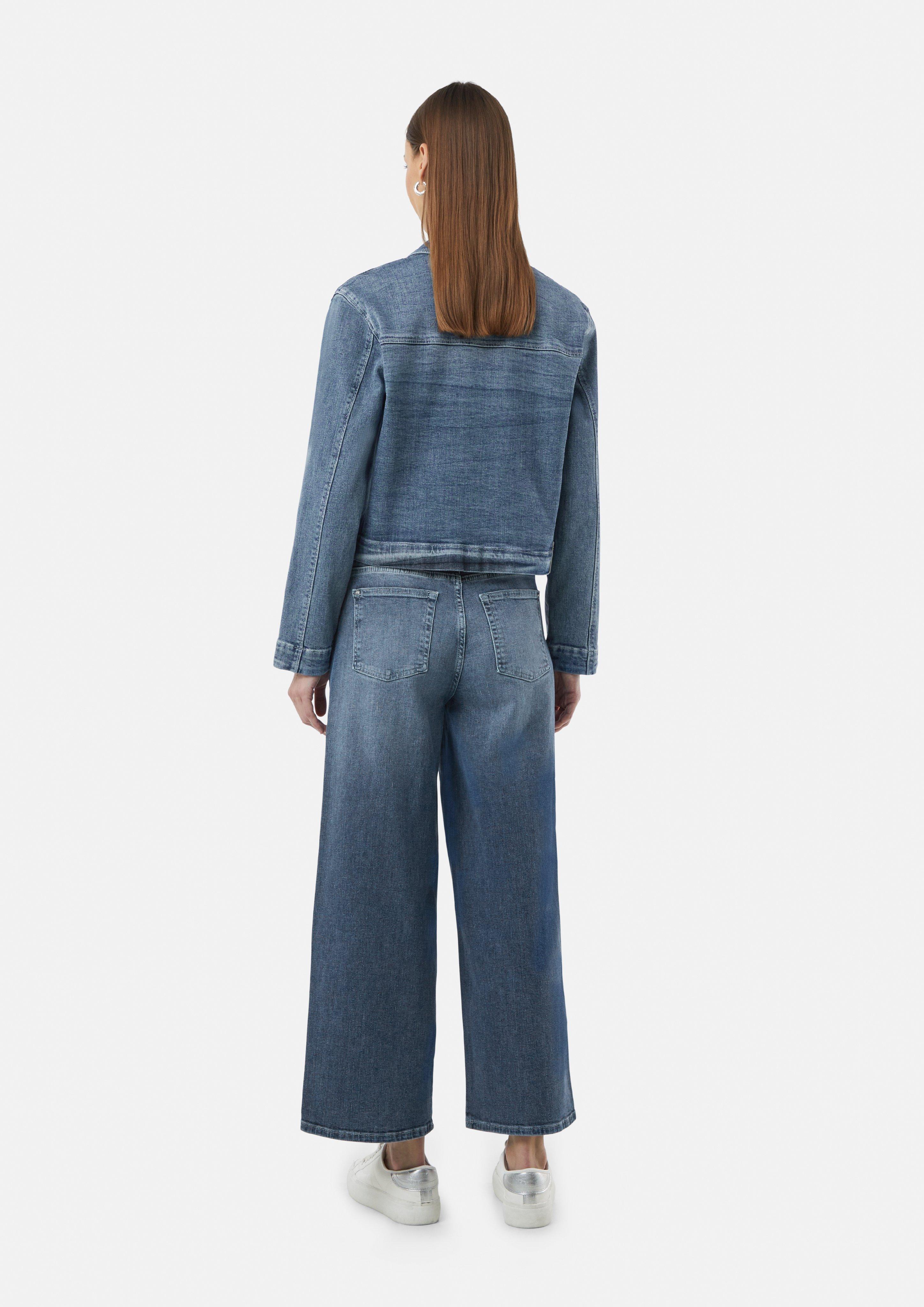 【BOK PLACE】Winter Side Cut Fleece Brushed W Denim PT XL Bershka - Jeansy Bootcut/niebieskoszary - Zalando.pl
