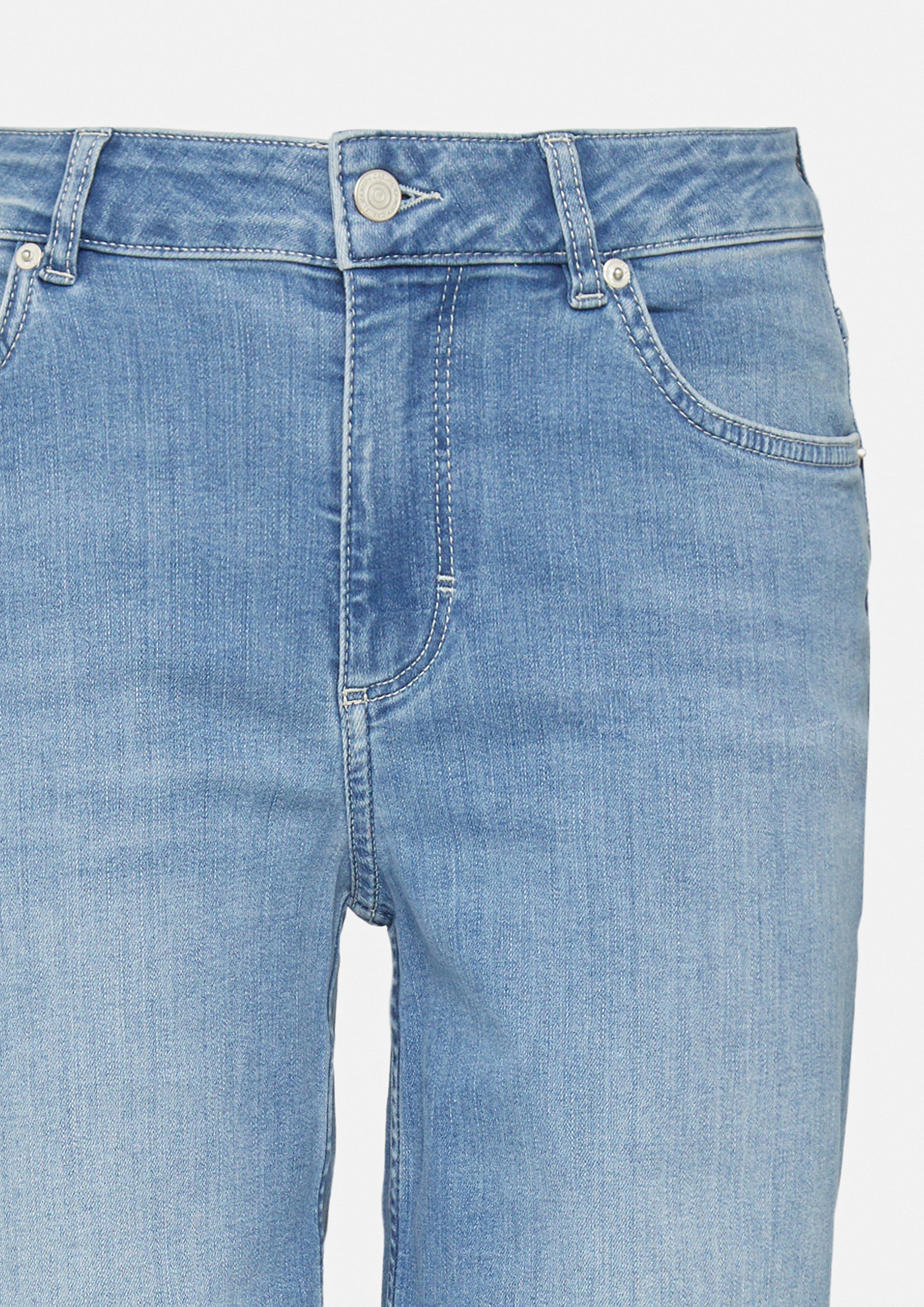 Stretchy jeans with a wide leg - blue | Comma Stretchy jeans with a wide leg - blue | Comma