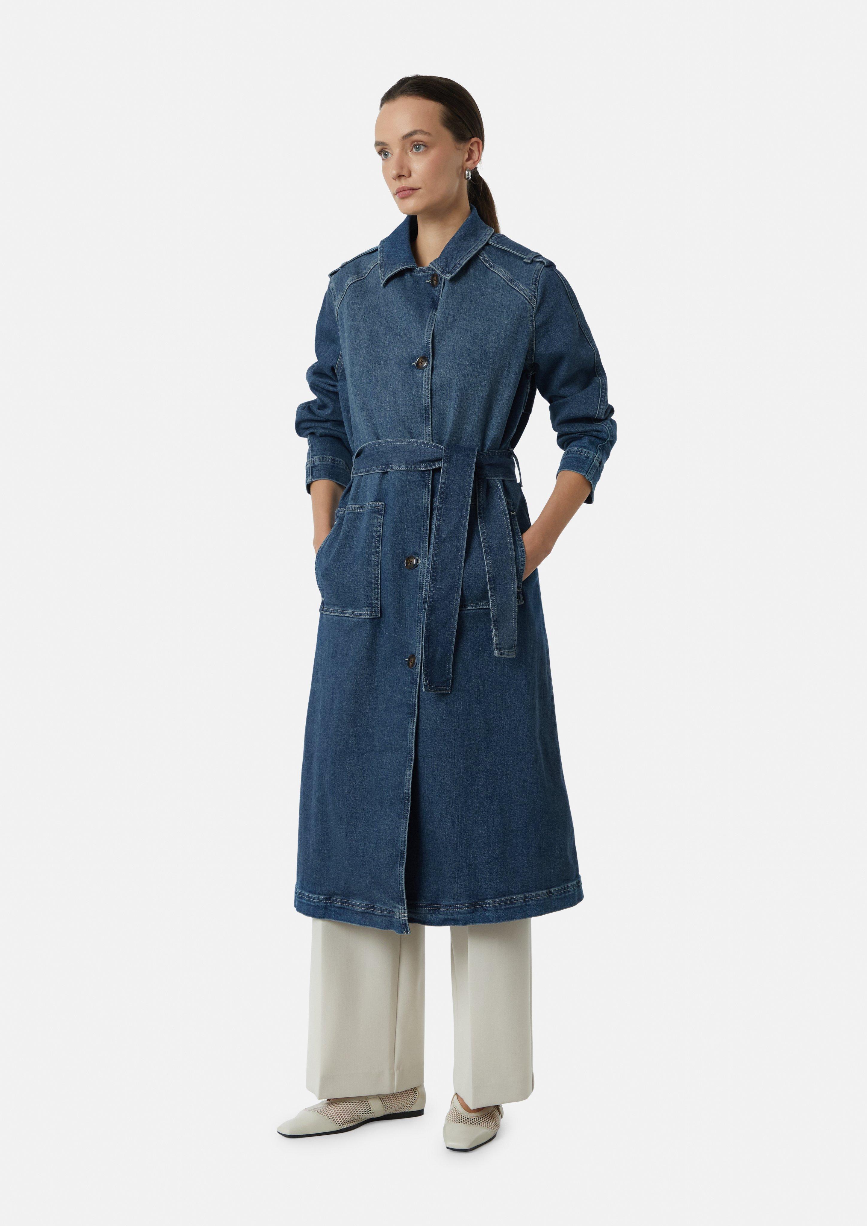 ジャケット・アウター omat unelma  oversize trench coat SEMATOMALA Women's Double Breasted Notched Lapel Denim Long