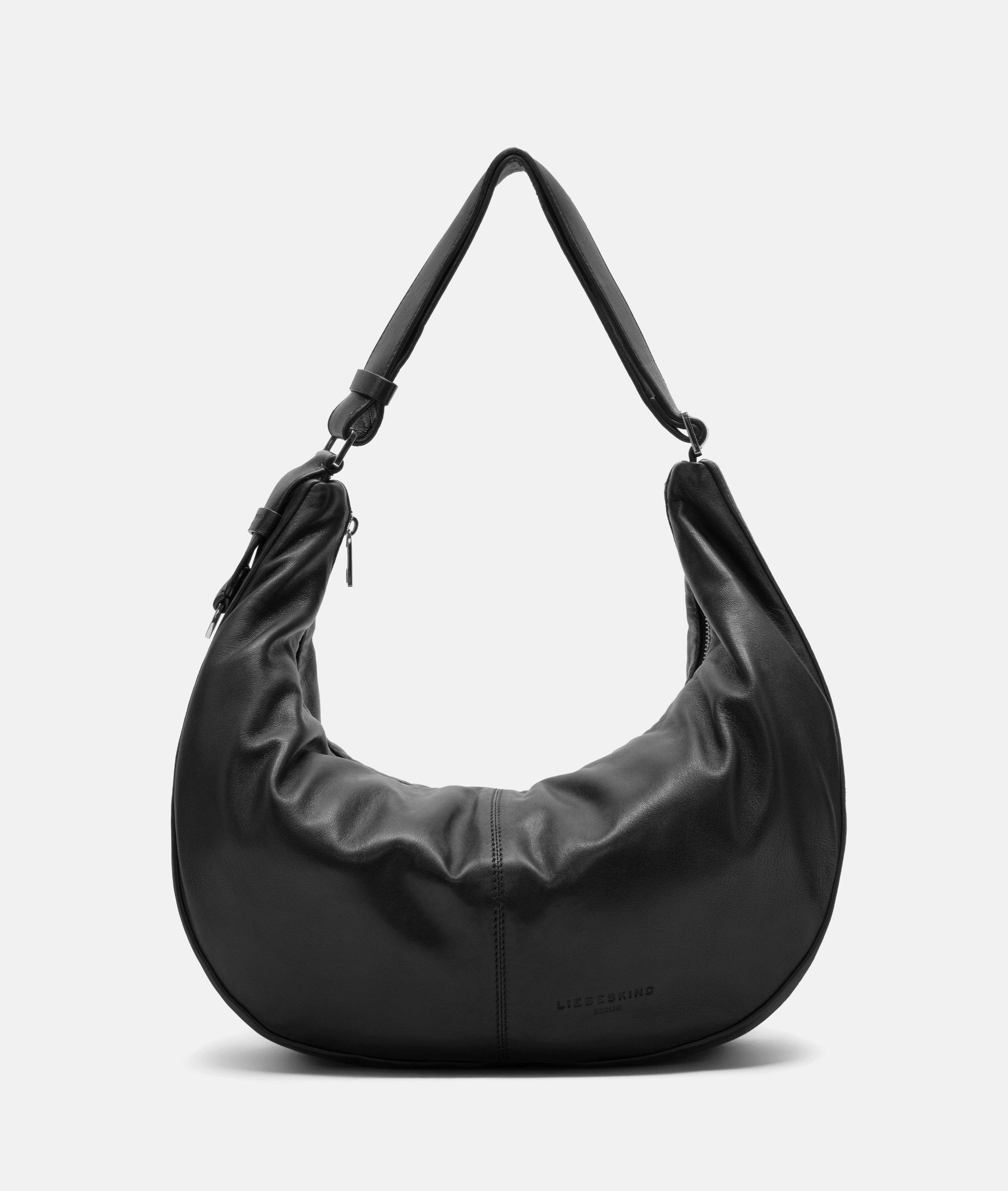 Liebeskind Berlin - Geräumige Hobo-Bag aus weichem Leder -  schwarz