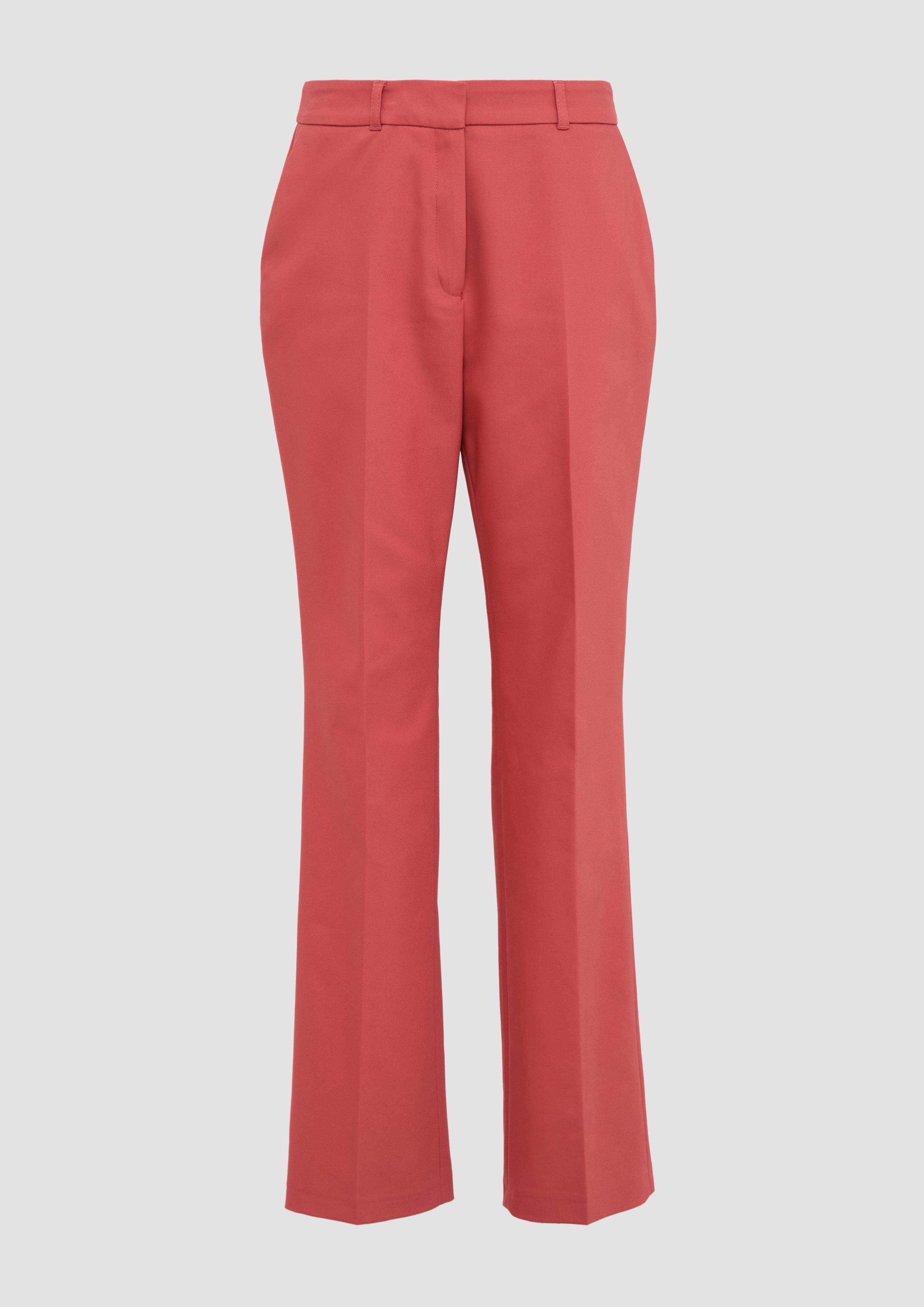 s.Oliver - Elegante Stoffhose mit Straight Leg, Damen, rot