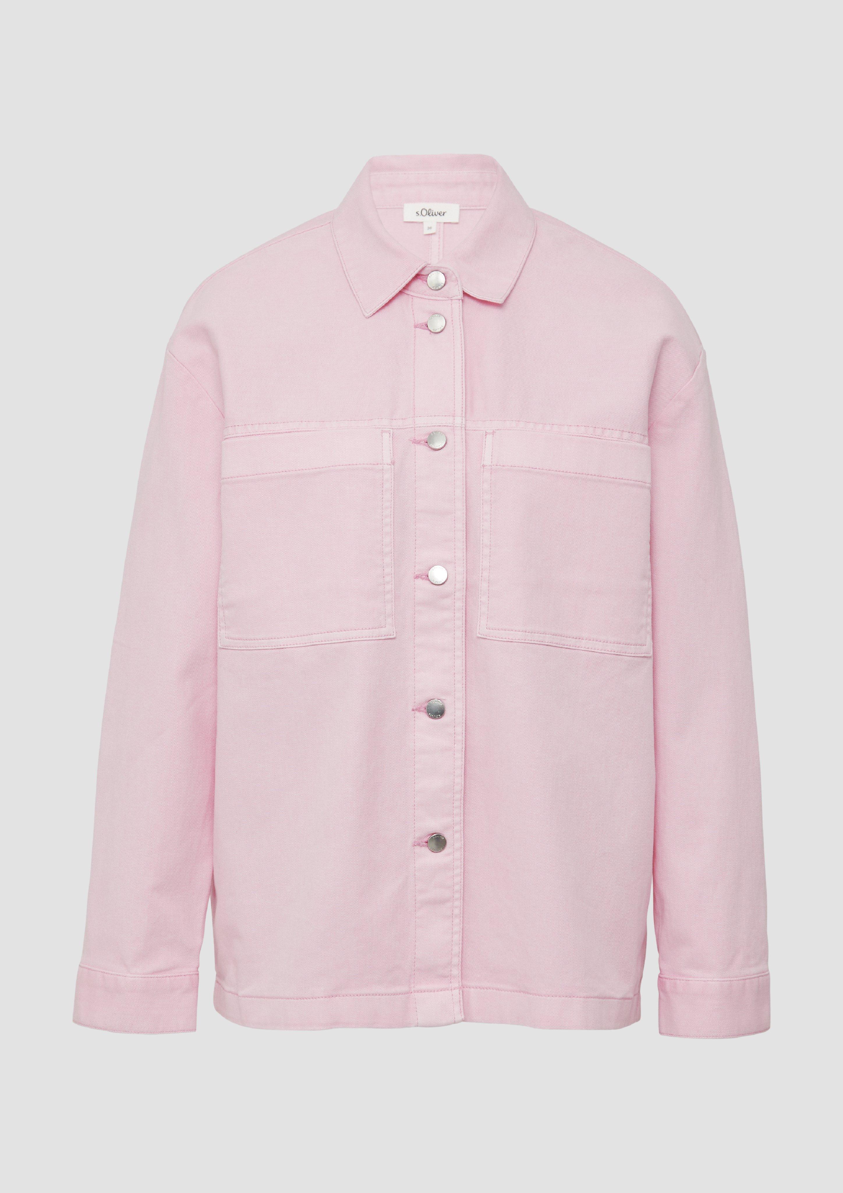s.Oliver - Overshirt aus Twill im Relaxed Fit, Damen, Rosa