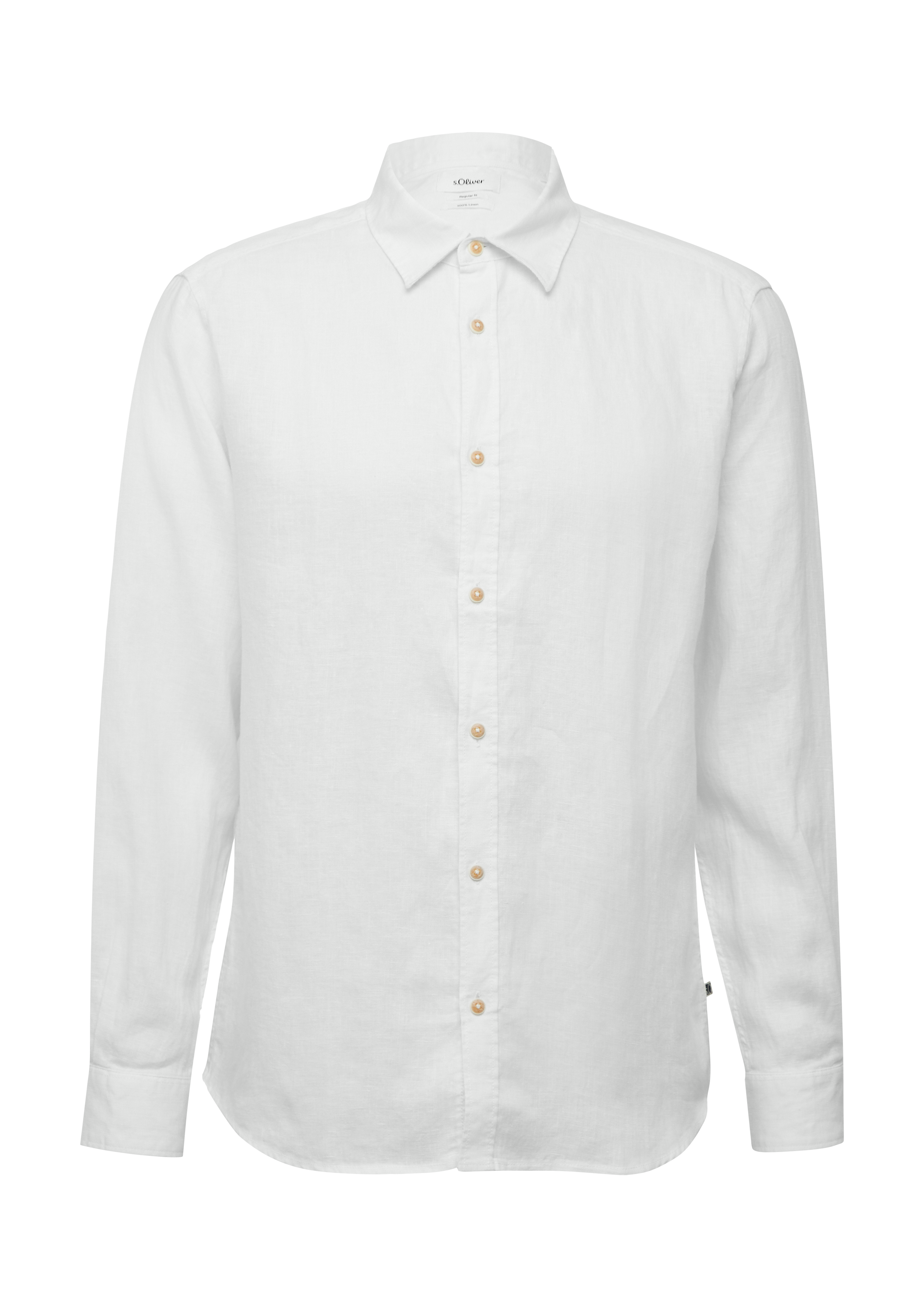 s.Oliver Regular Fit: Langarmhemd aus Leinen 2164316.0120.L