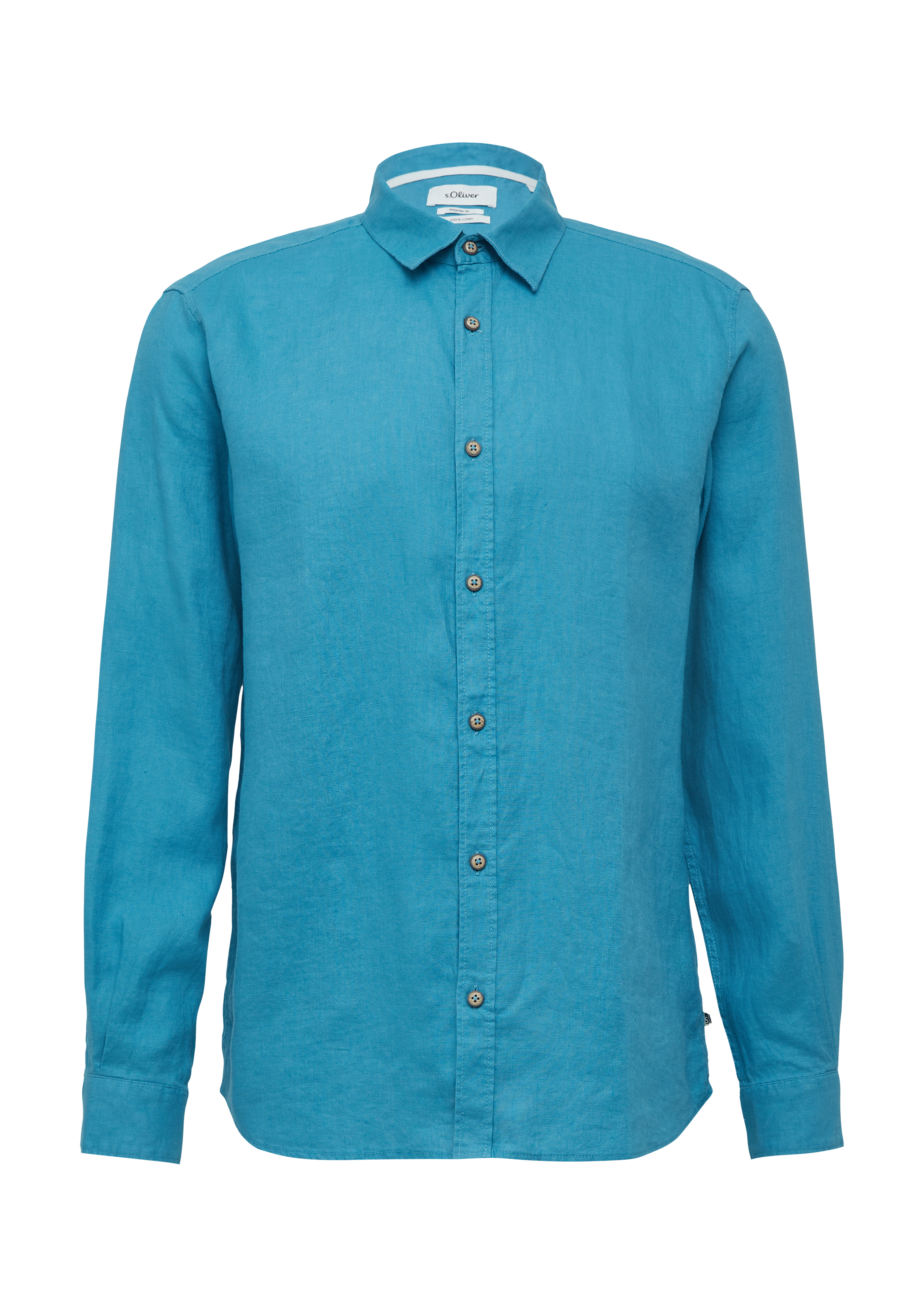 s.Oliver Regular Fit: Langarmhemd aus Leinen 2164316.6259.S
