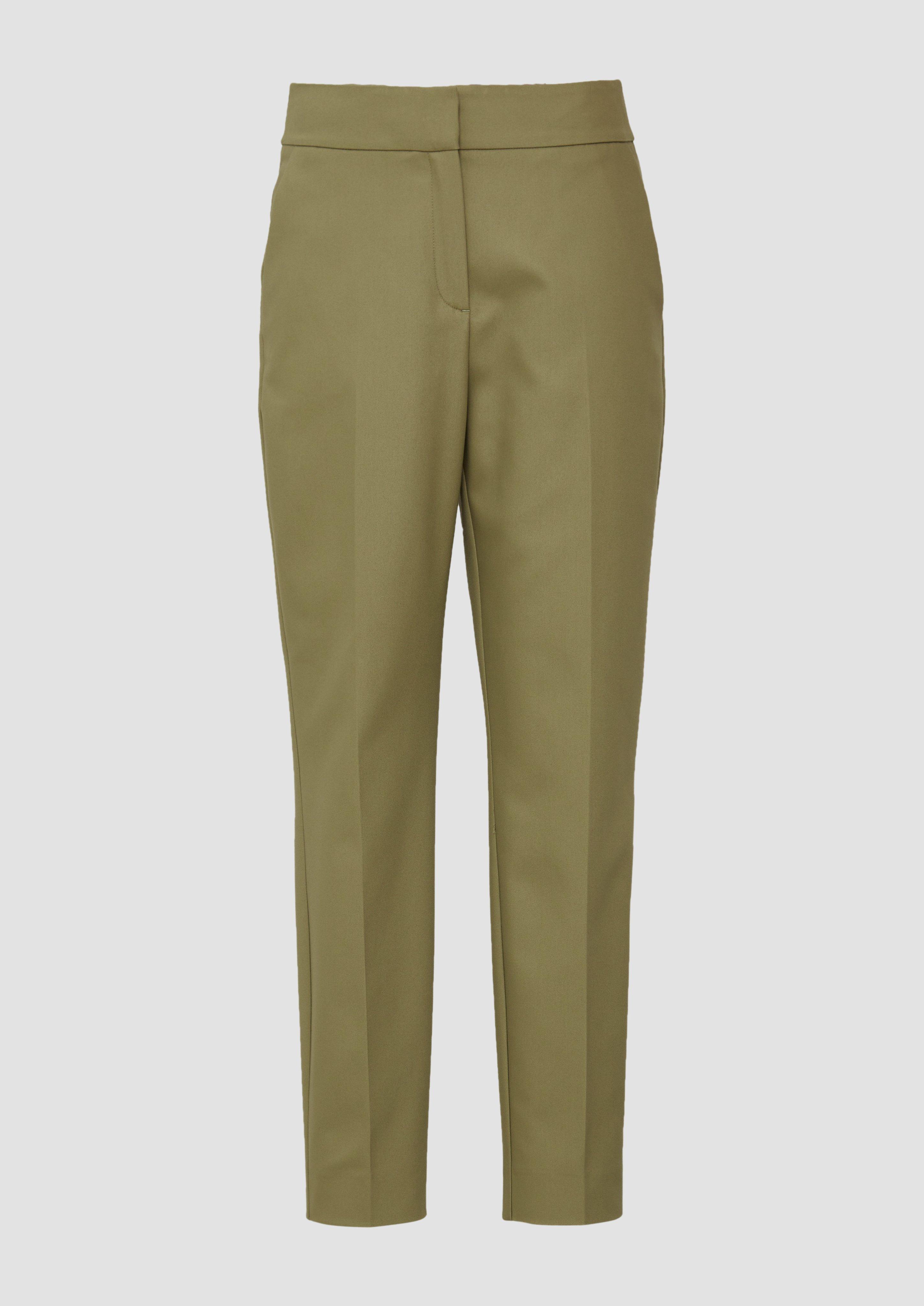 s.Oliver - Cigarette-Pants im Slim Fit mit Elastikeinsatz, Damen, Grün