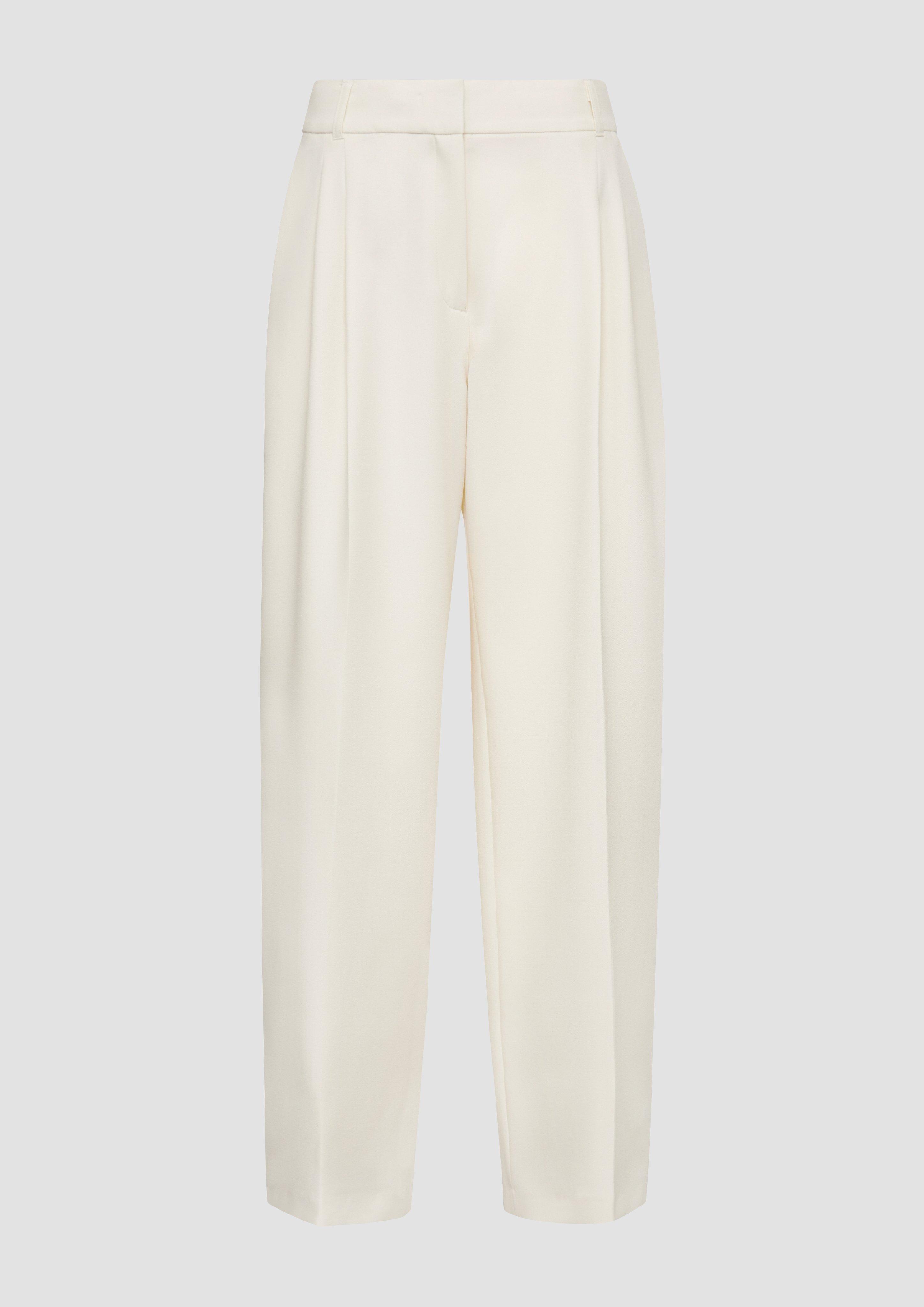 s.Oliver - Twill-Hose mit Extra Wide Leg, Damen, creme