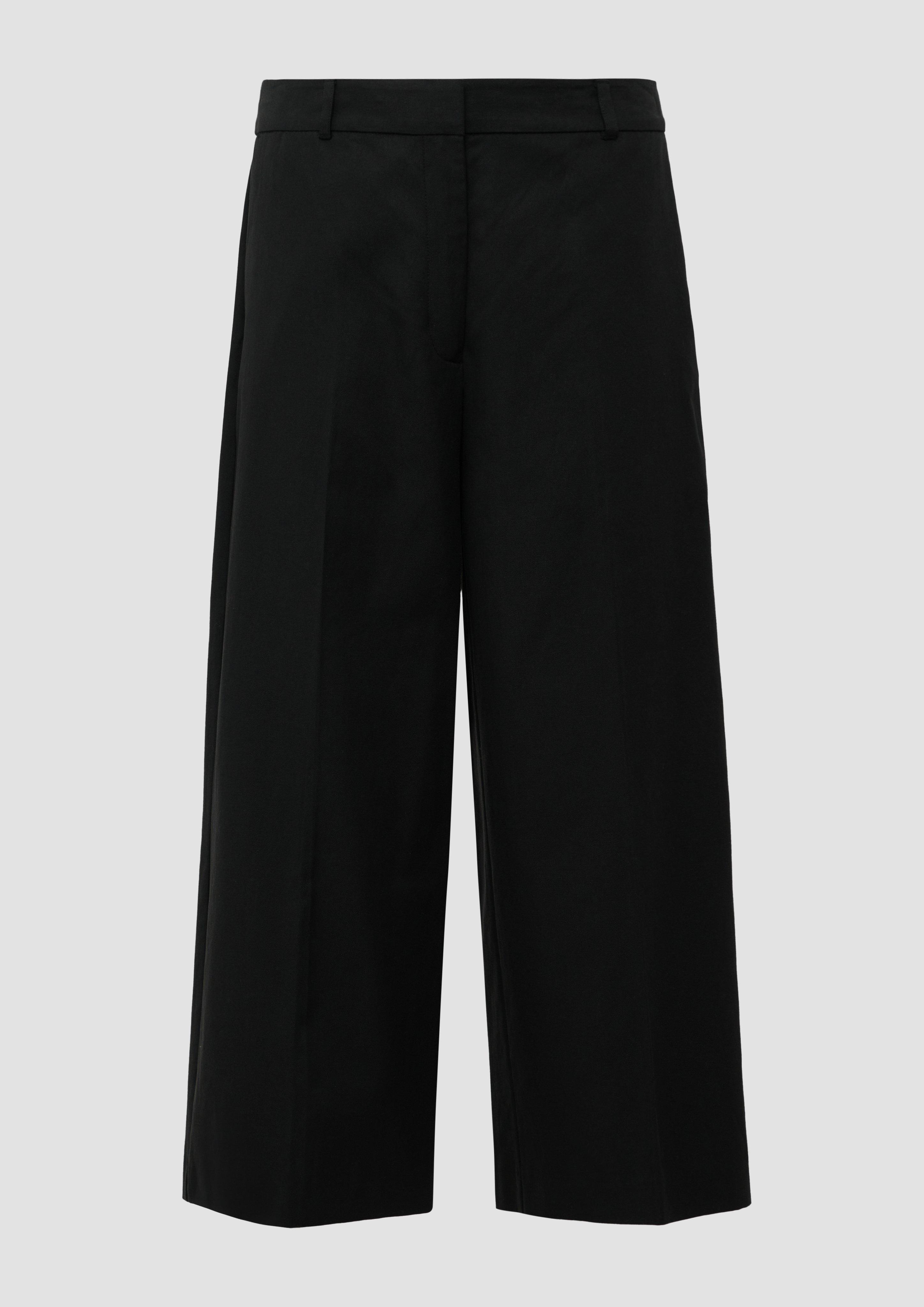 s.Oliver - Culotte mit Wide Leg, Damen, schwarz