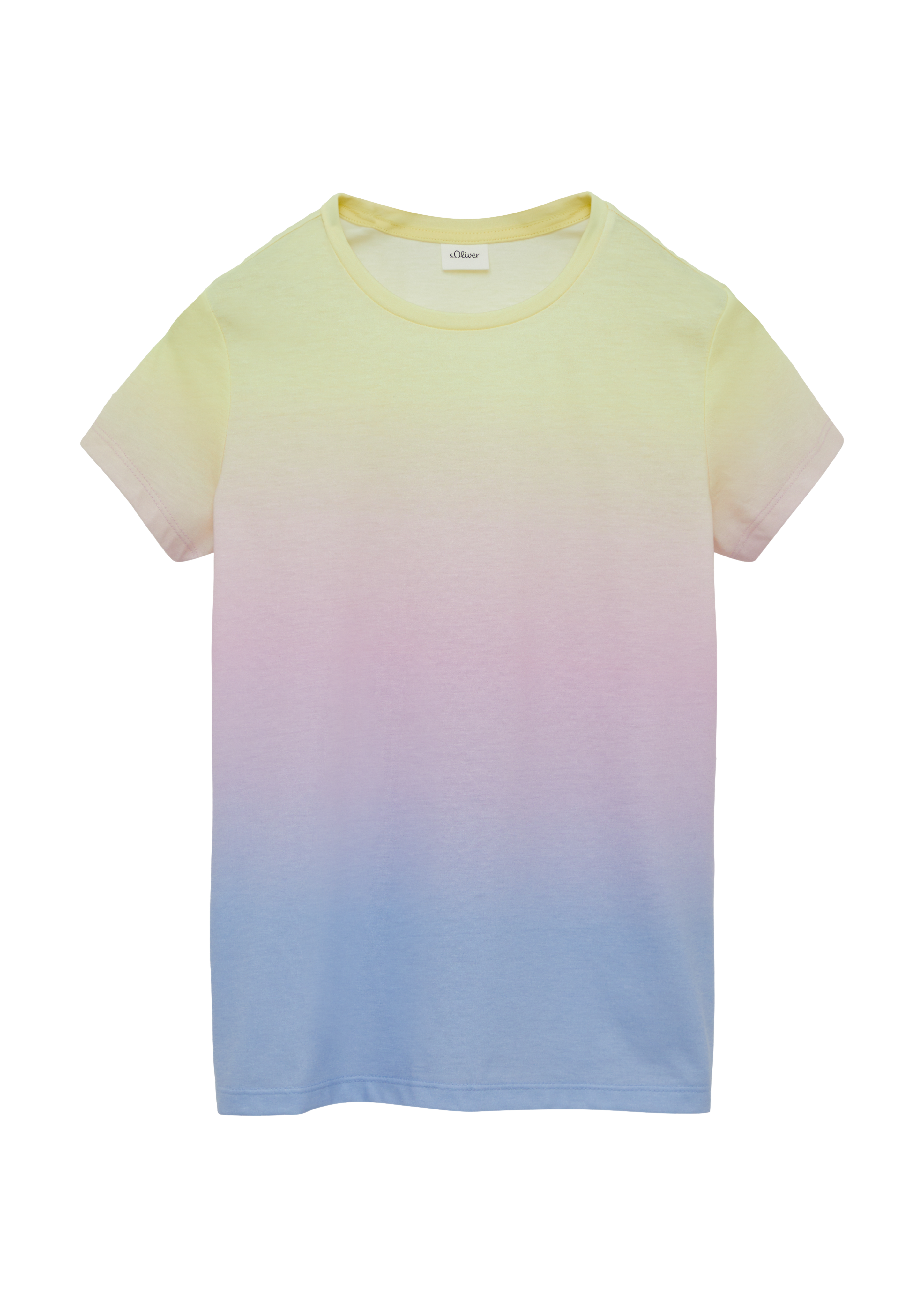 s.Oliver - T-Shirt im Loose Fit mit Farbverlauf, Mädchen, gelb