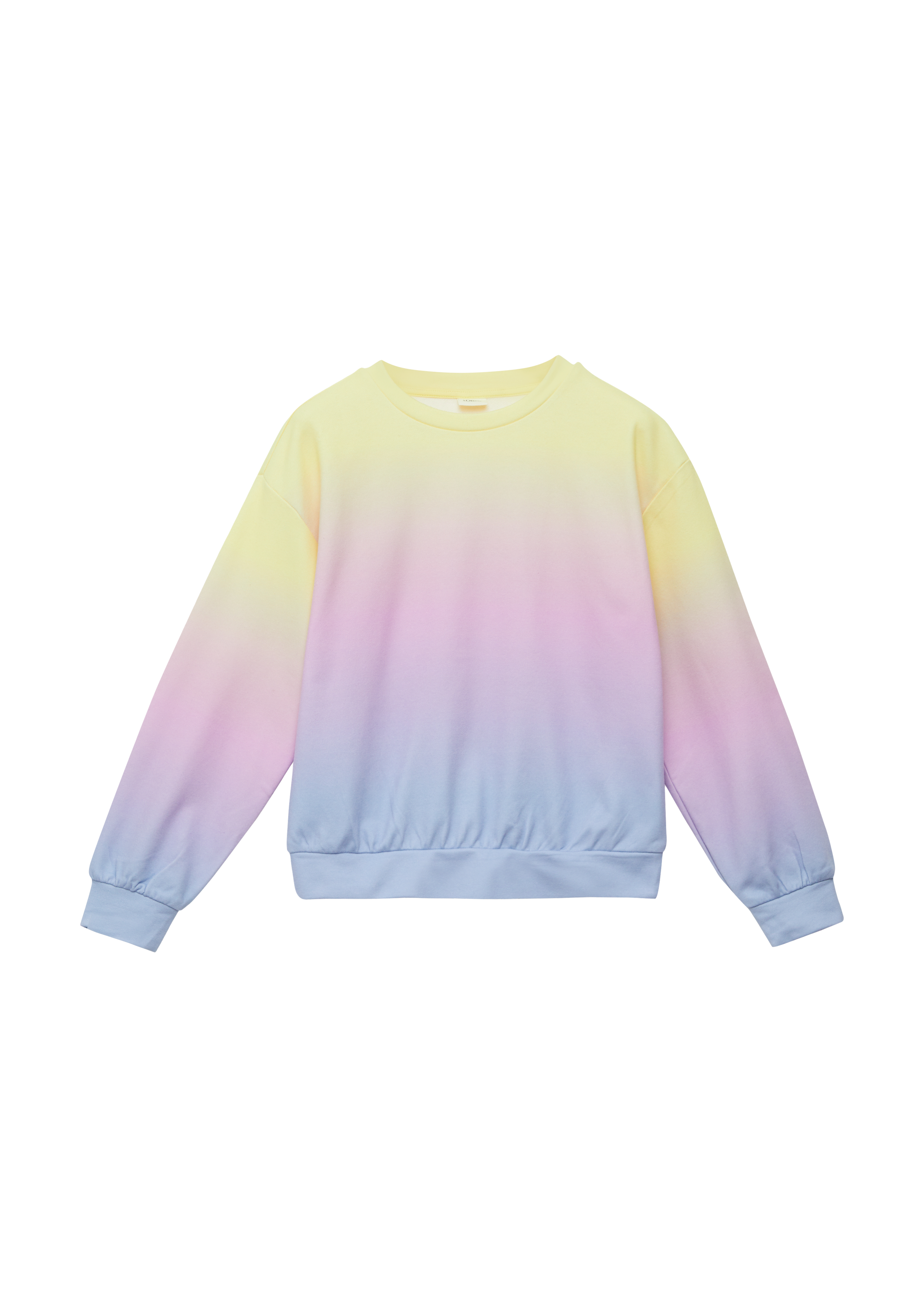 s.Oliver - Oversized Sweatshirt mit Farbverlauf, Mädchen, gelb|lila|blau