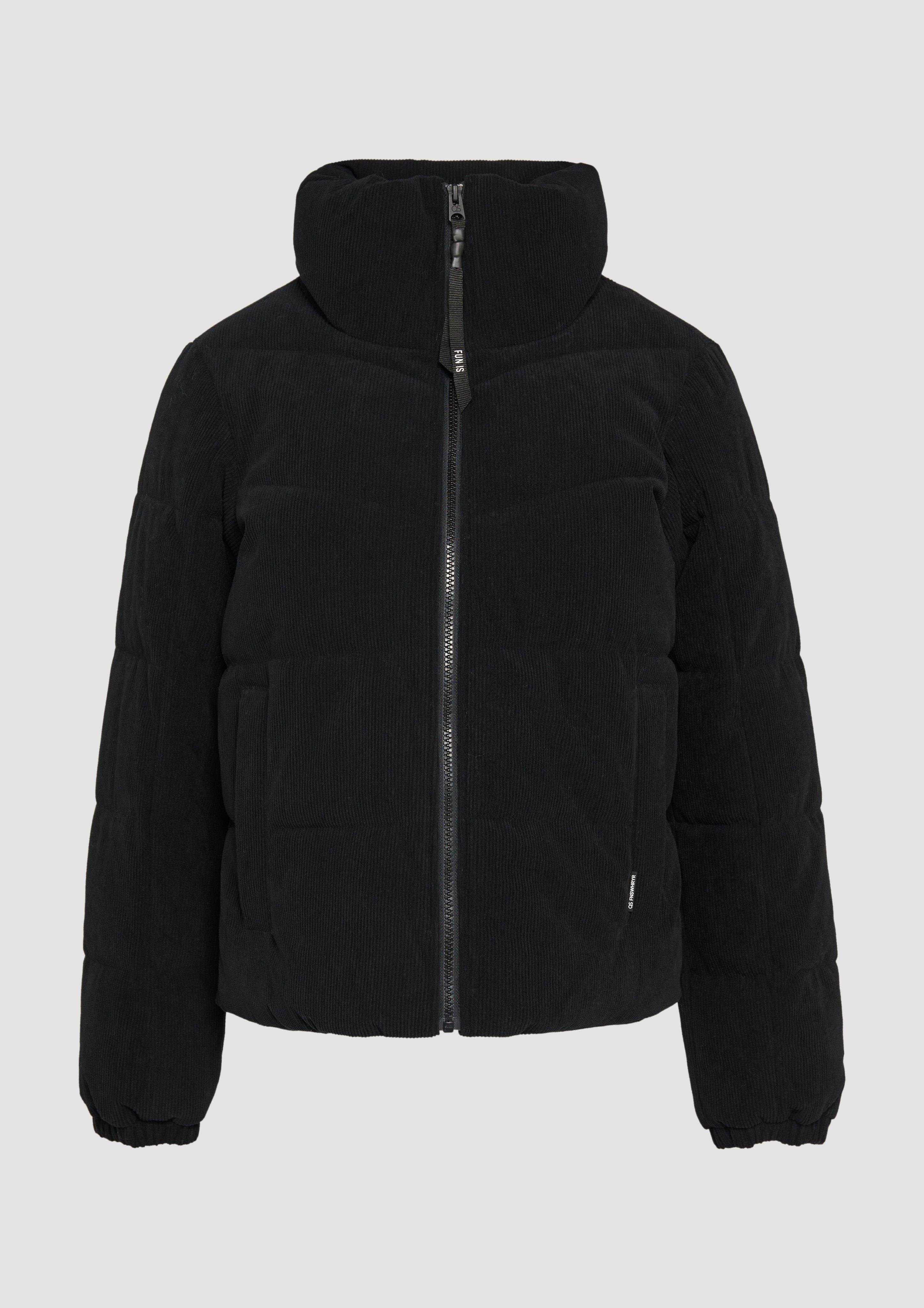 Thumbnail - QS - Wattierte Jacke aus Cord, Damen, schwarz