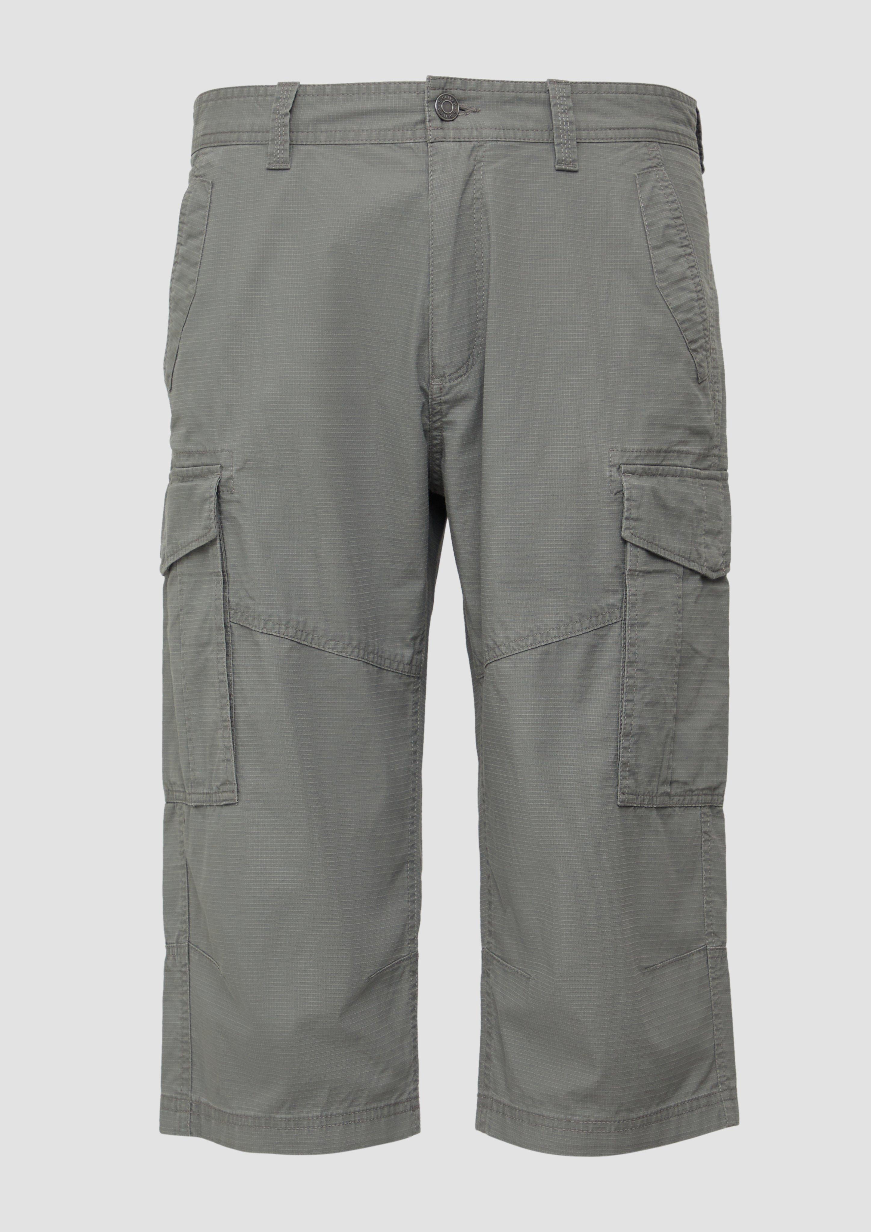 s.Oliver - File: Strukturierte Bermuda im Relaxed Fit in 3/4-Länge, Herren, grau