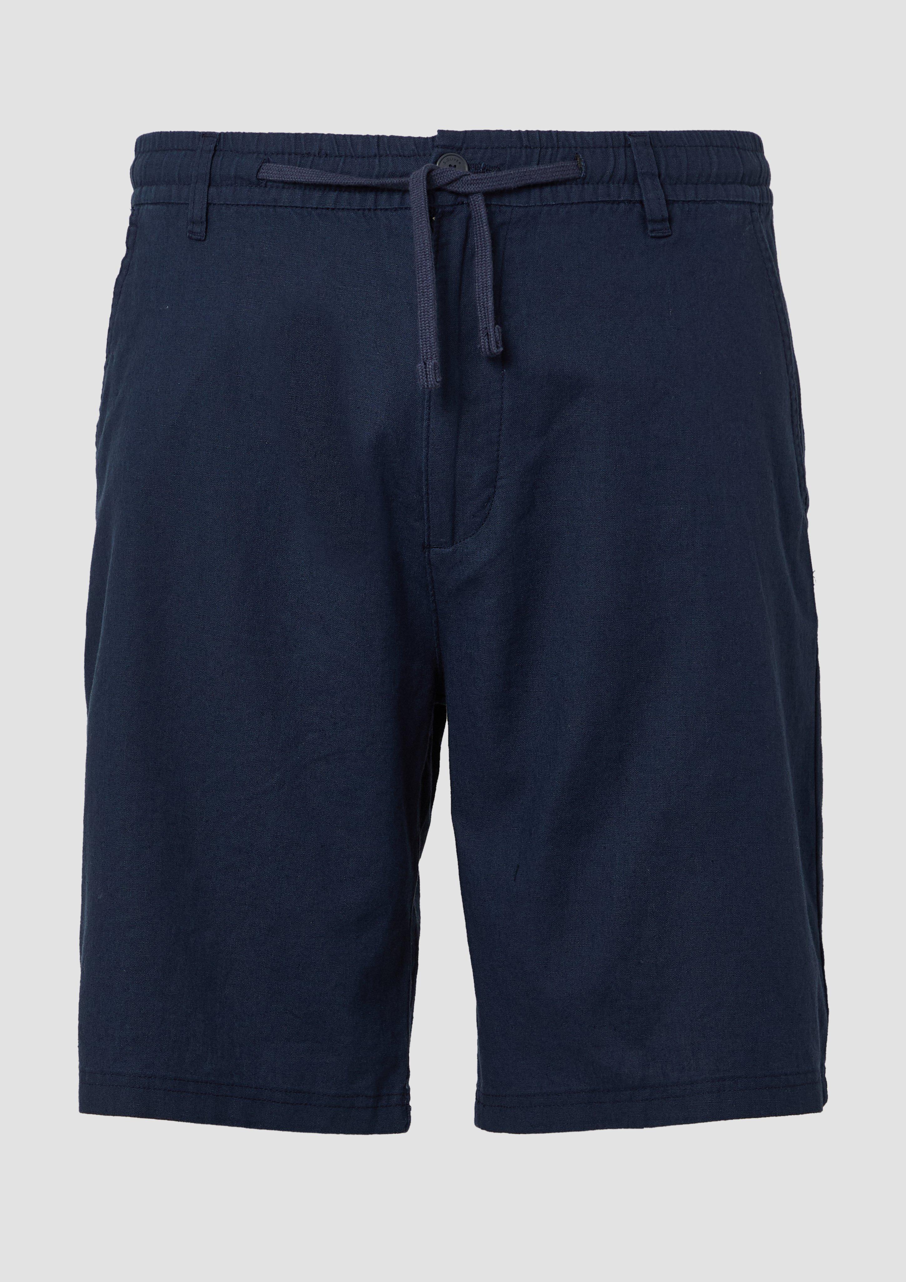 s.Oliver - Detroit: Bermuda aus Baumwoll- und Leinenmix im Relaxed Fit, Herren, blau