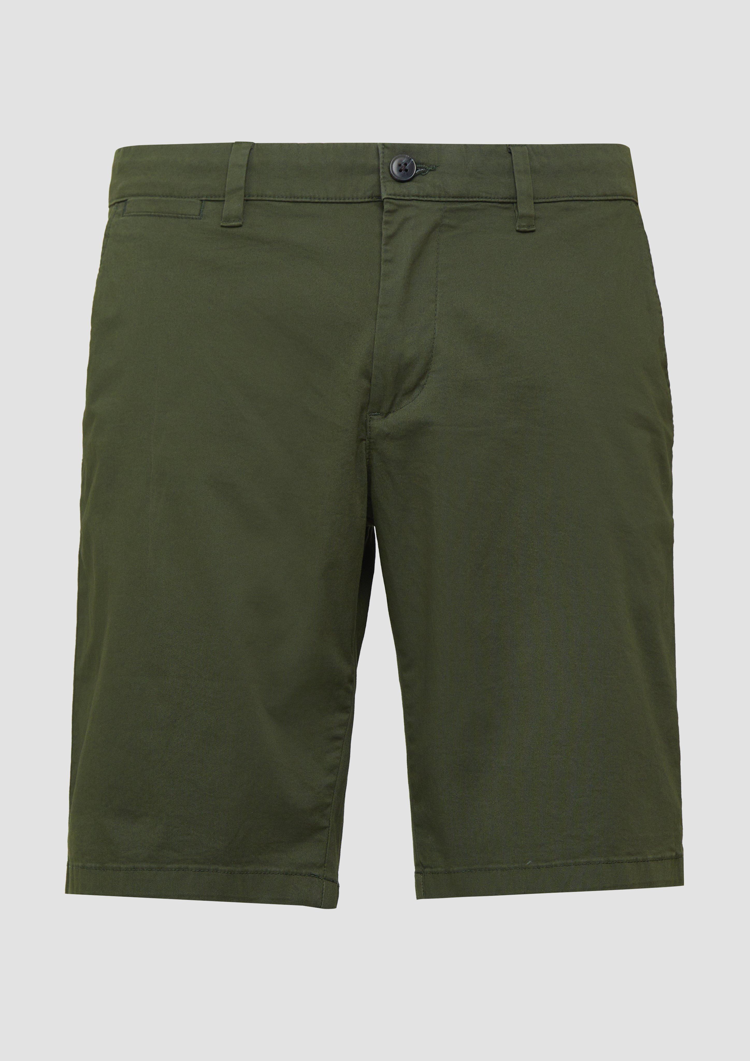 s.Oliver - Phoenix: Chino-Shorts aus Baumwollstretch, Herren, Grün