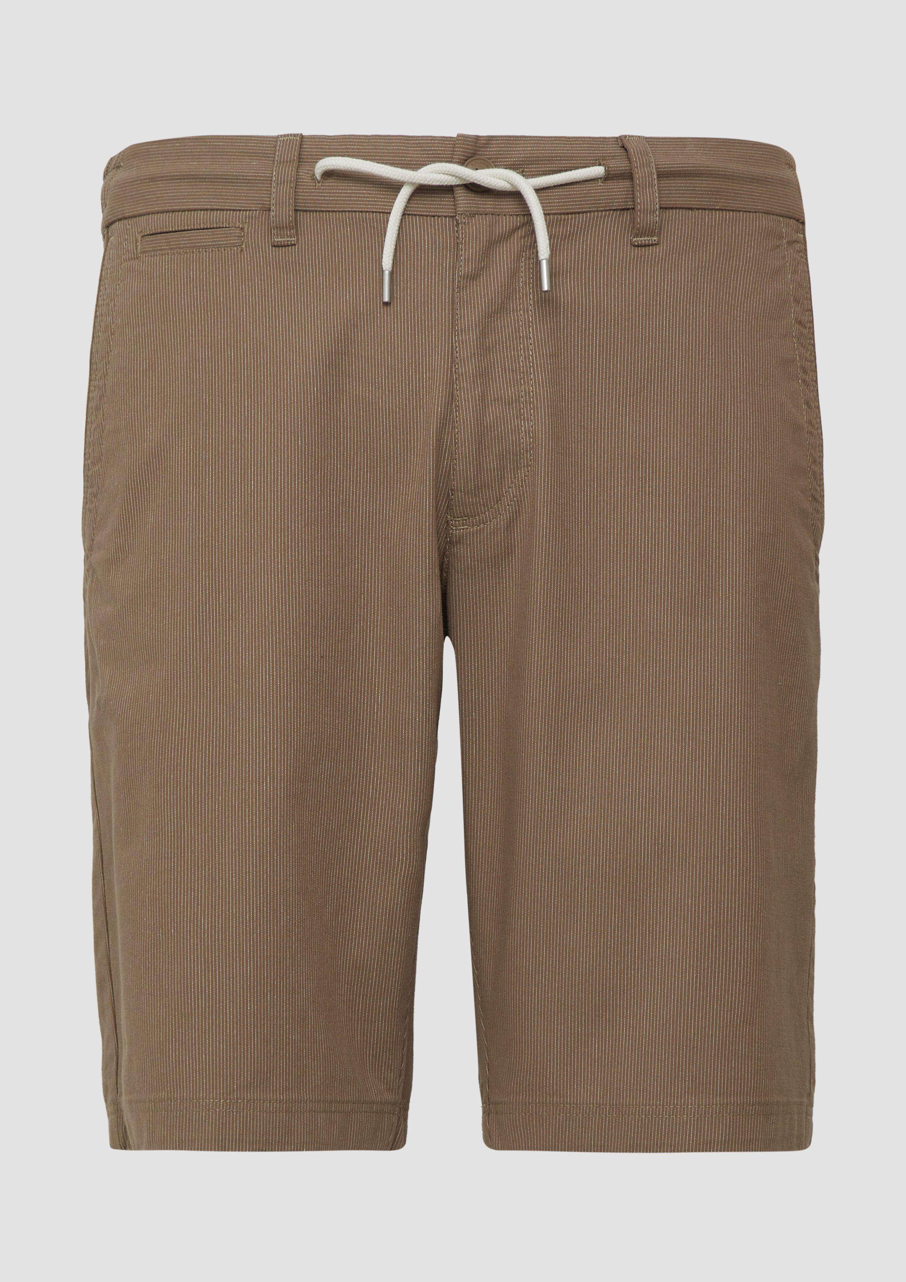 s.Oliver - Phoenix: Strukturierte Chino-Shorts mit Elastikbund, Herren, braun