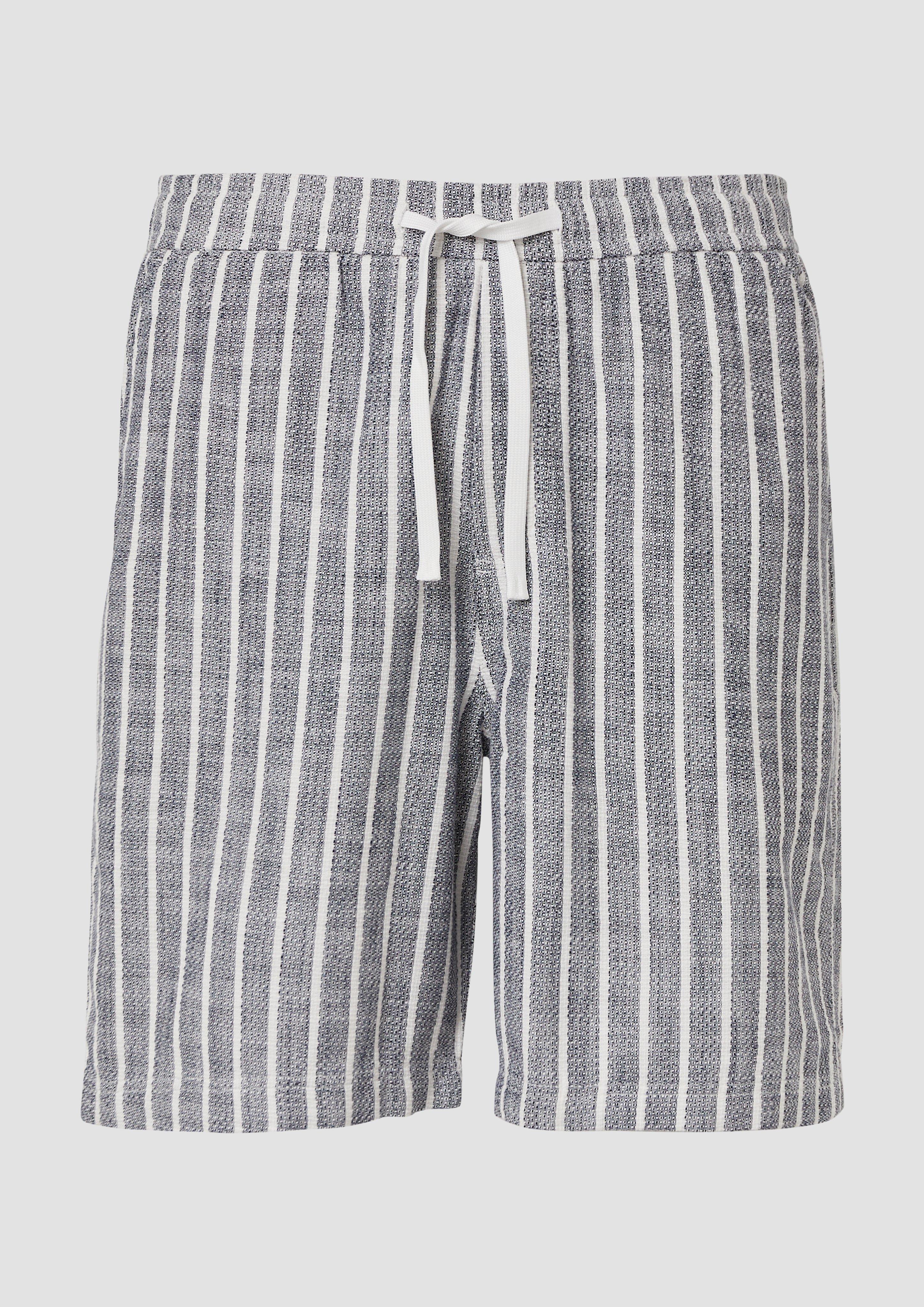 s.Oliver - Detroit: Strukturierte Bermuda im Relaxed Fit, Herren, blau