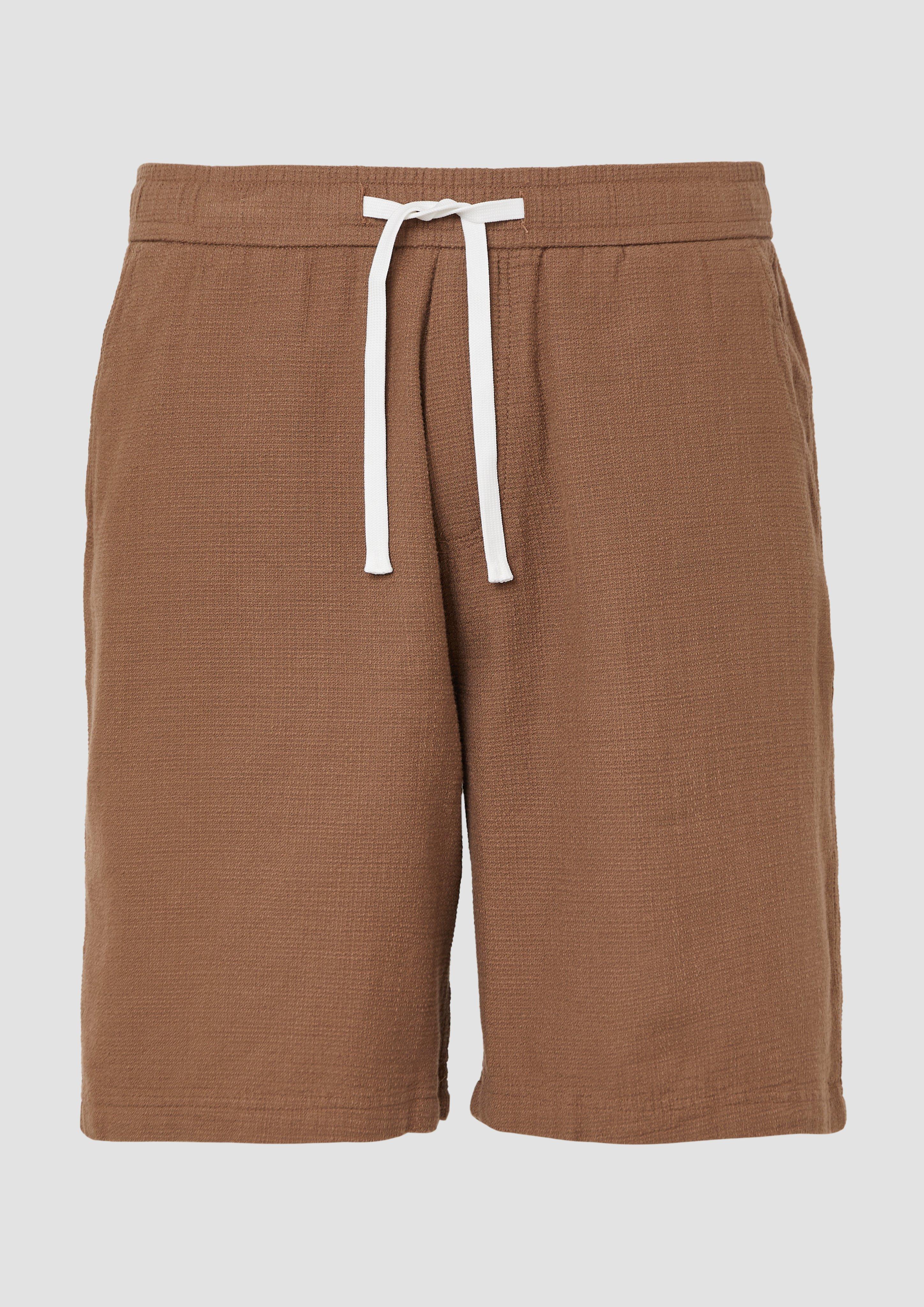 s.Oliver - Detroit: Strukturierte Bermuda im Relaxed Fit, Herren, braun