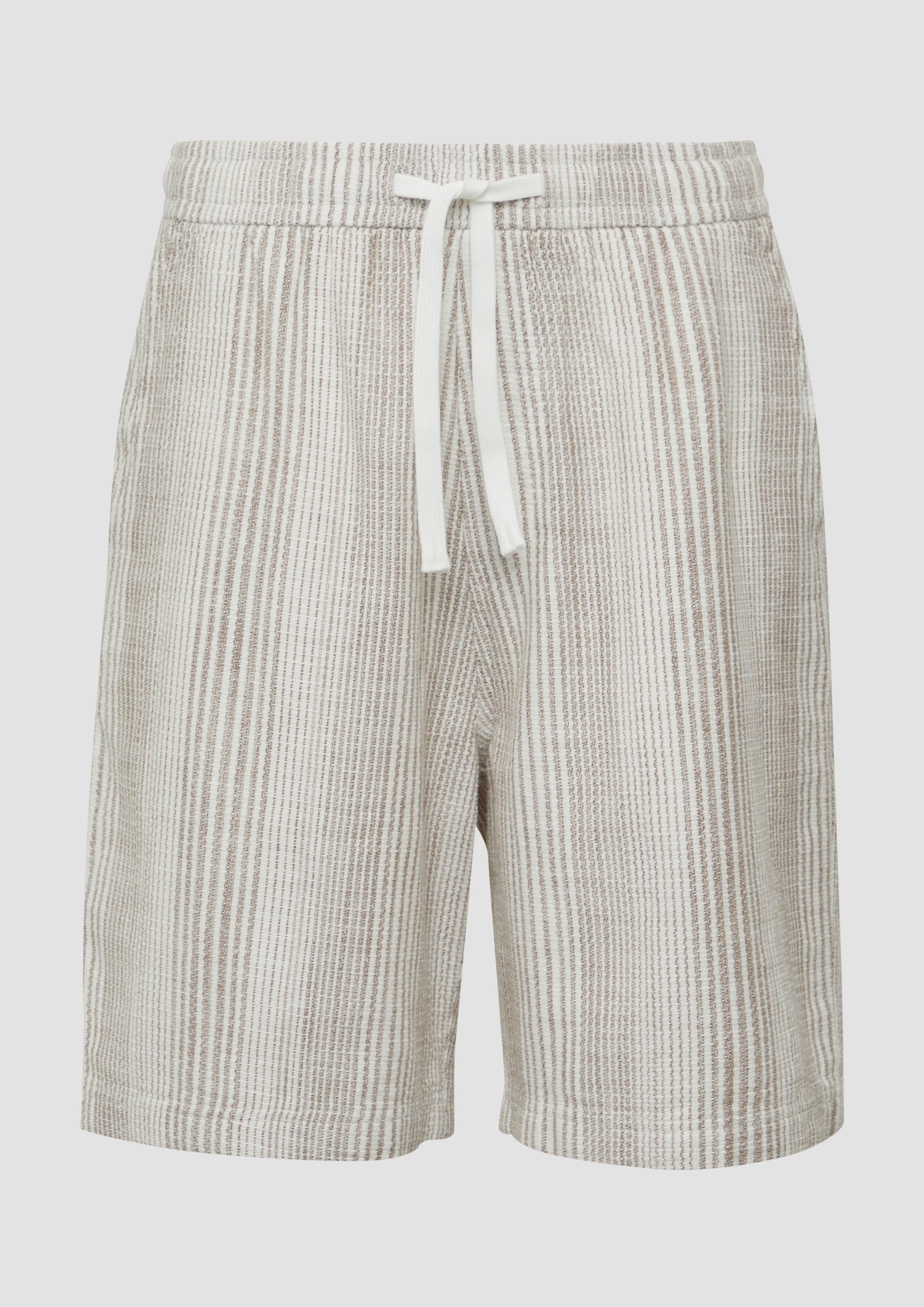 s.Oliver - Detroit: Strukturierte Bermuda im Relaxed Fit, Herren, braun