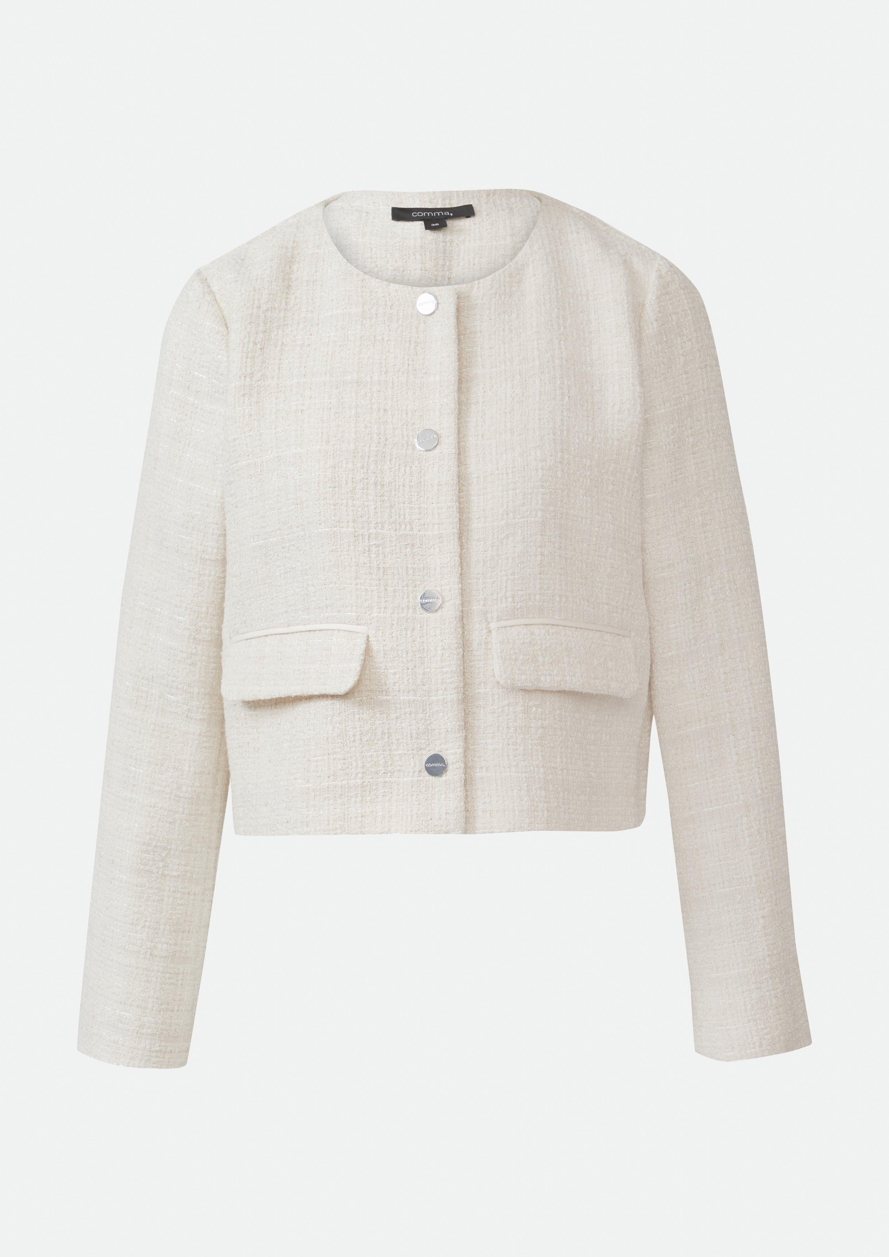 High-quality bouclé jacket with subtle, sparkly thread High-quality bouclé jacket with subtle, sparkly thread