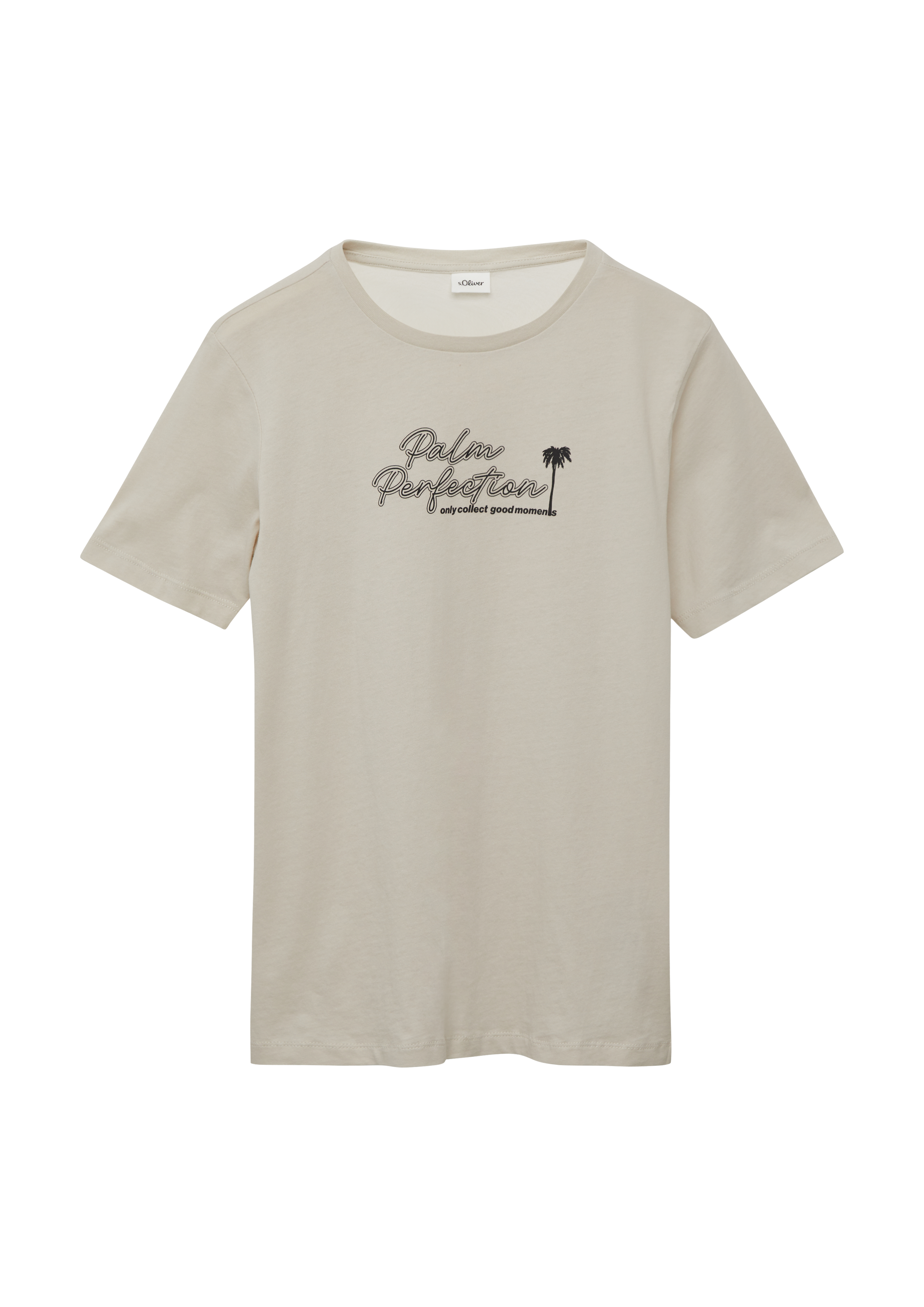 s.Oliver - T-Shirt mit Frontprint, Jungen, creme