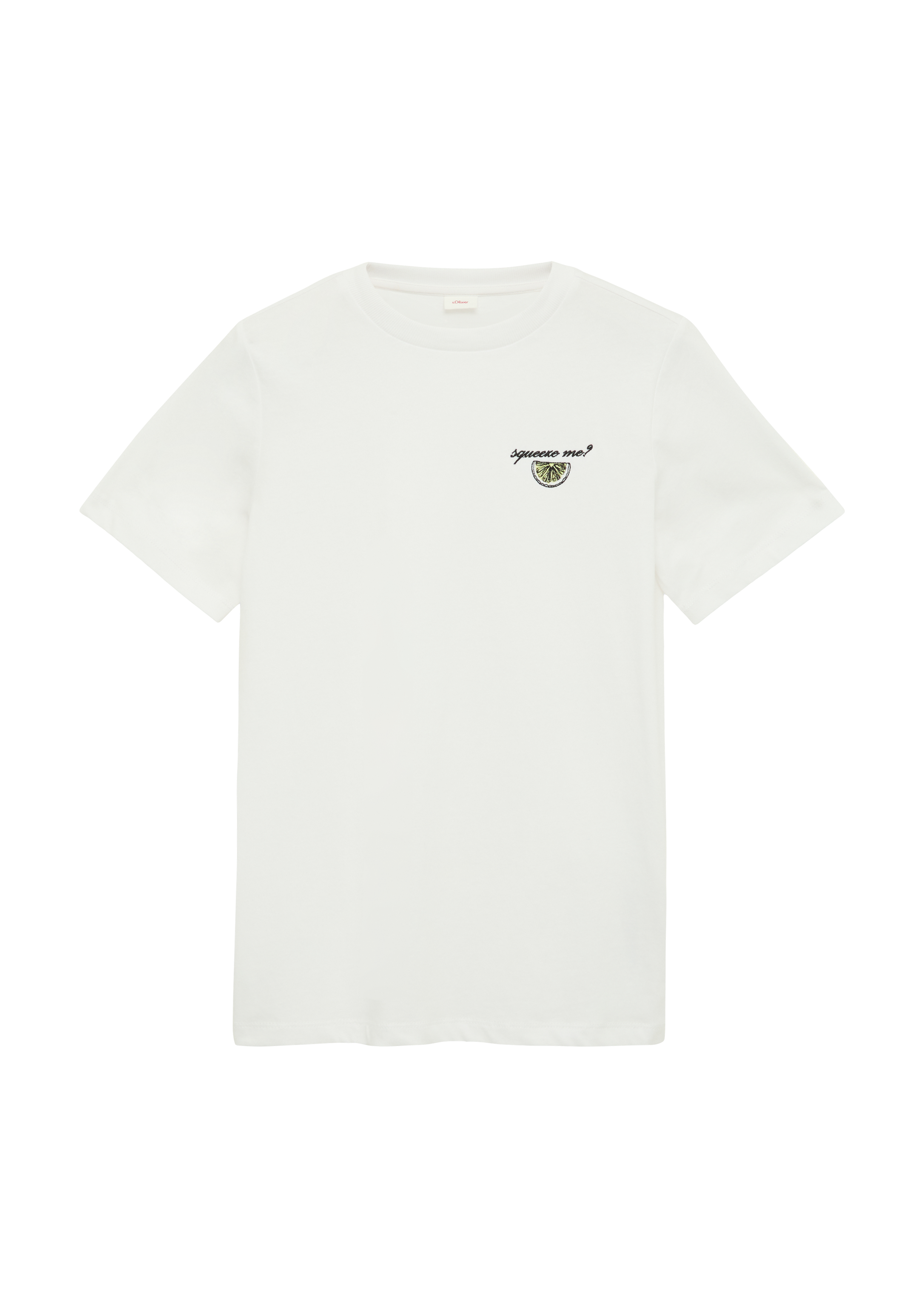 s.Oliver - T-Shirt aus Jersey mit Stick-Detail, Jungen, weiß