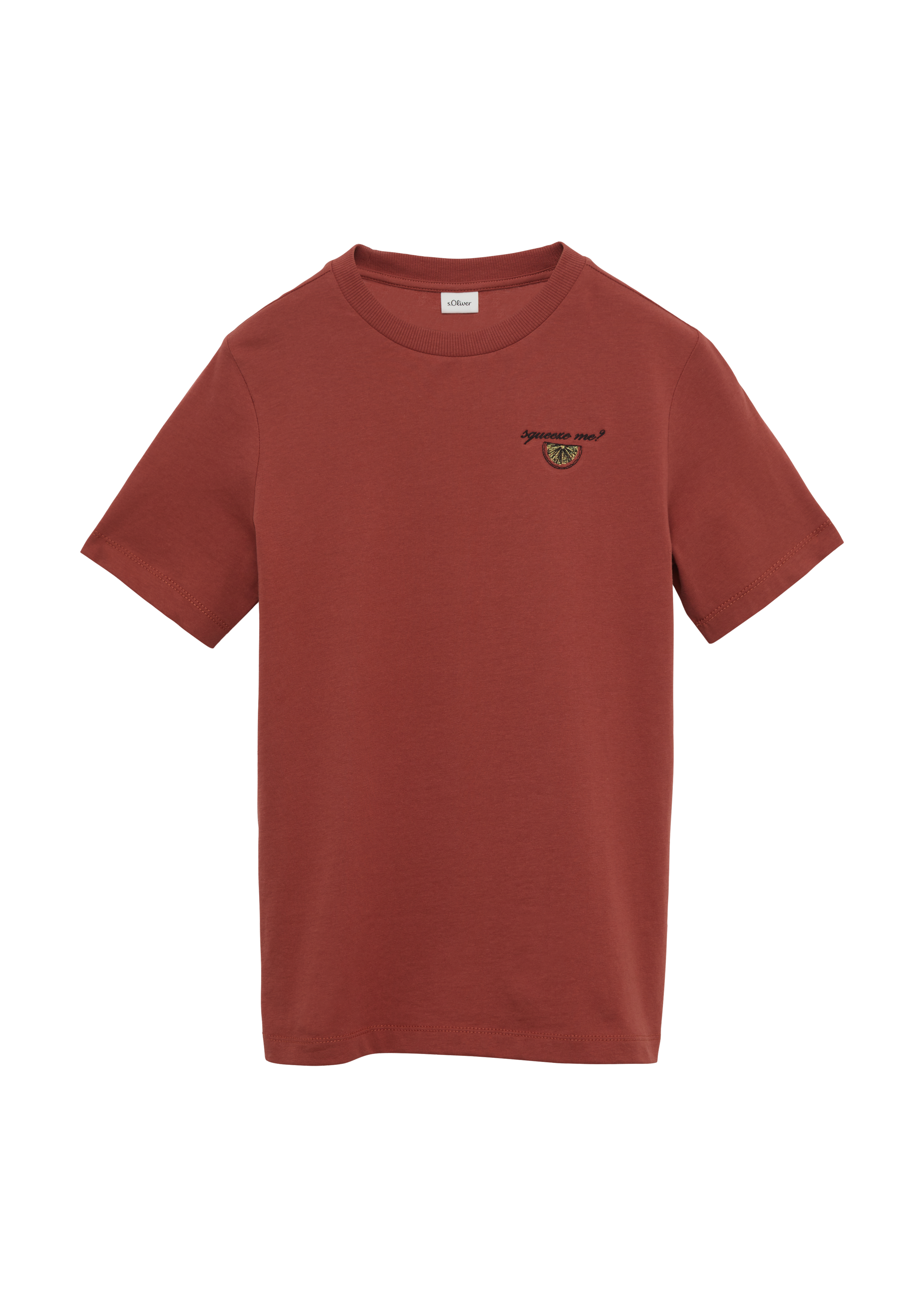 s.Oliver - T-Shirt aus Jersey mit Stick-Detail, Jungen, rot