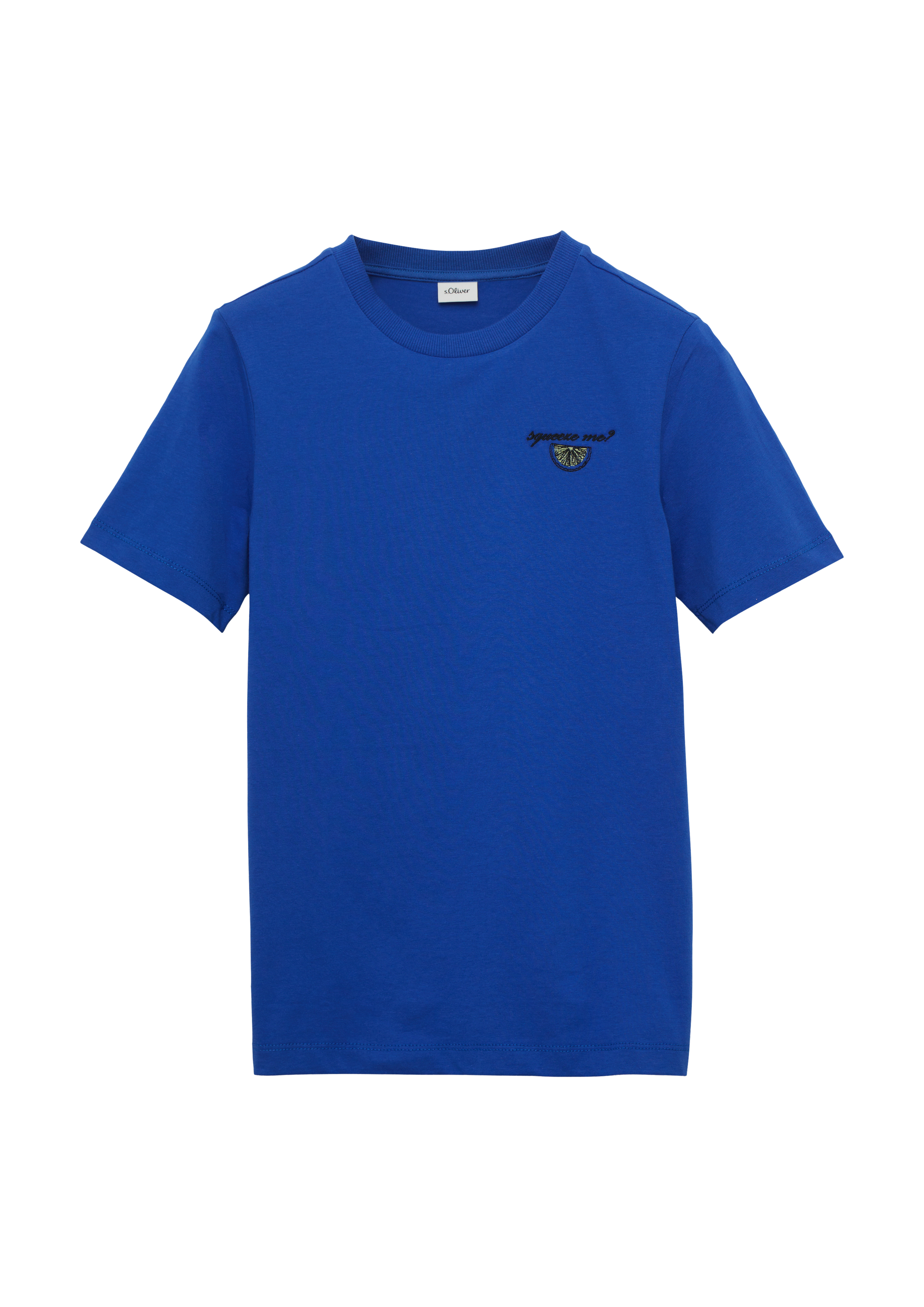s.Oliver - T-Shirt aus Jersey mit Stick-Detail, Jungen, blau