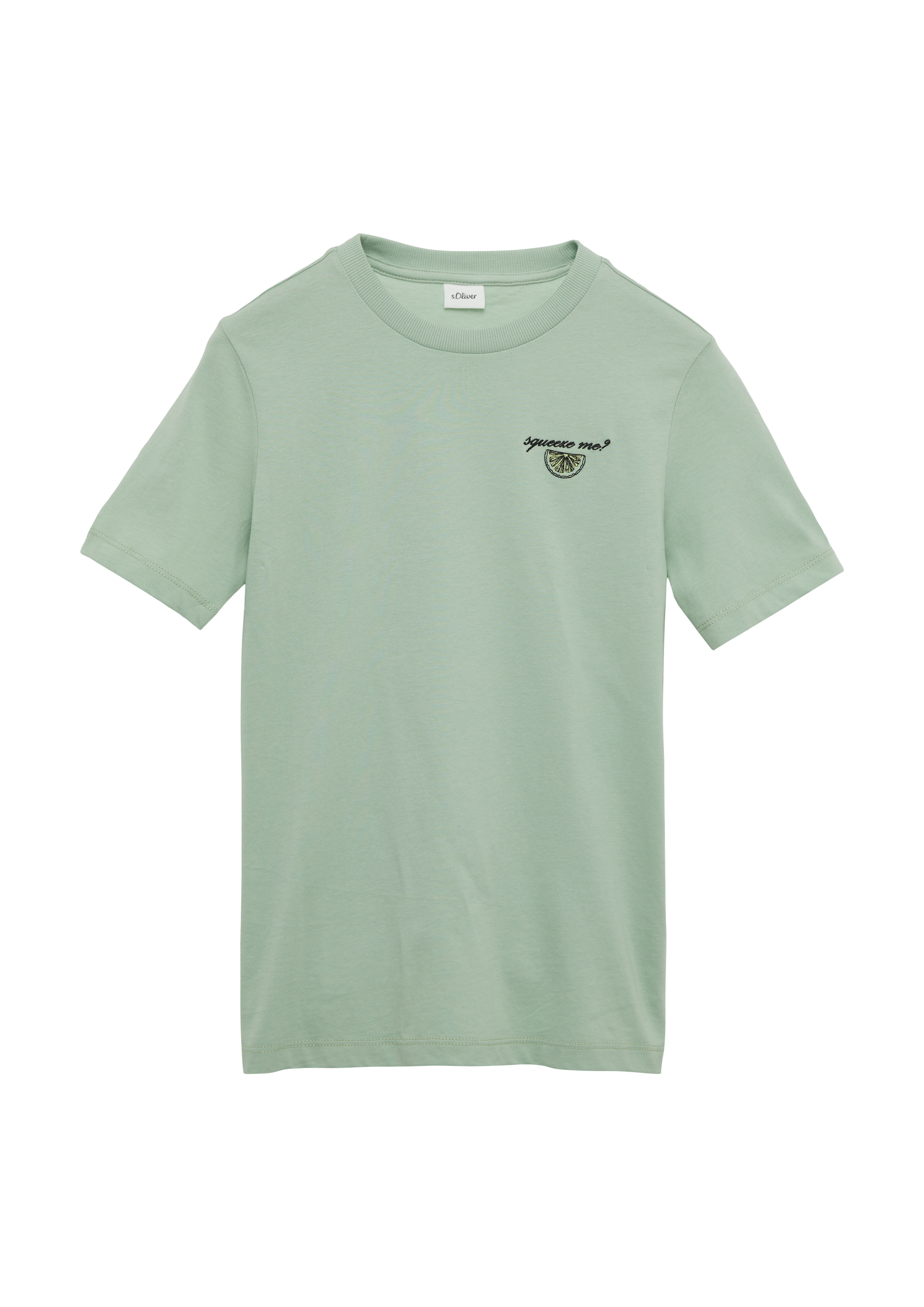 s.Oliver - T-Shirt aus Jersey mit Stick-Detail, Jungen, grün