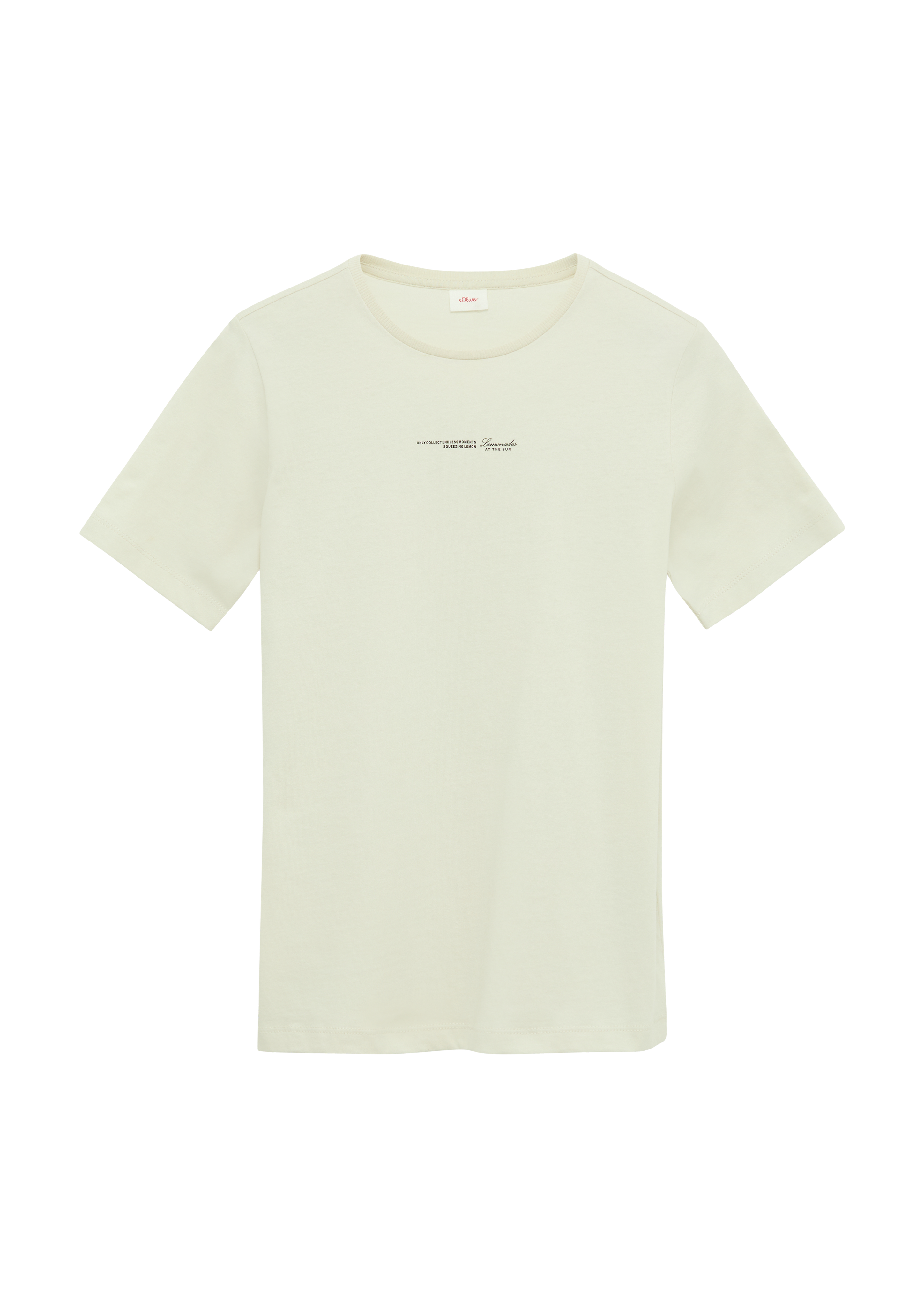 s.Oliver - T-Shirt mit Front- und Rückenprint, Jungen, creme