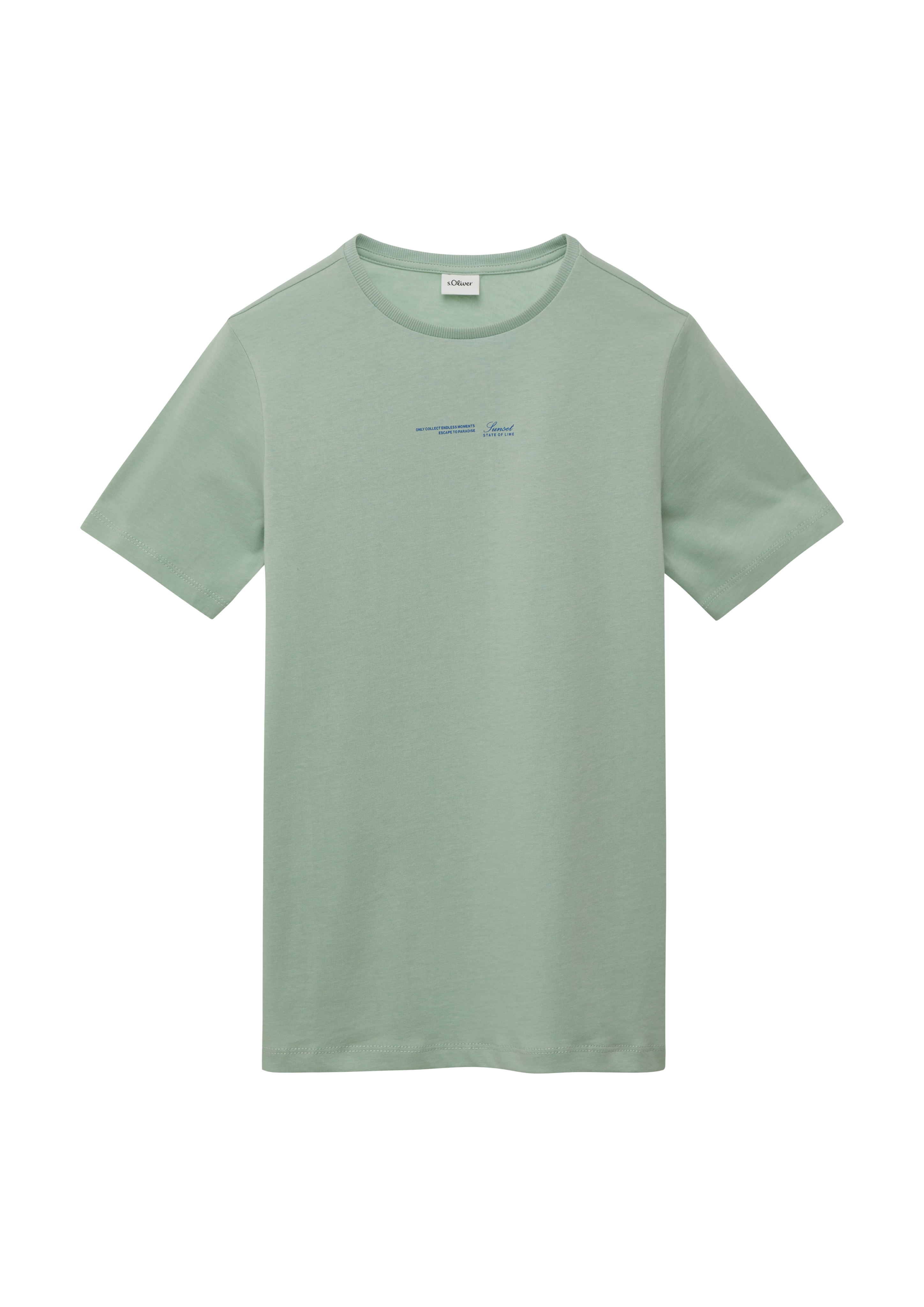 s.Oliver - T-Shirt mit Front- und Rückenprint, Jungen, grün