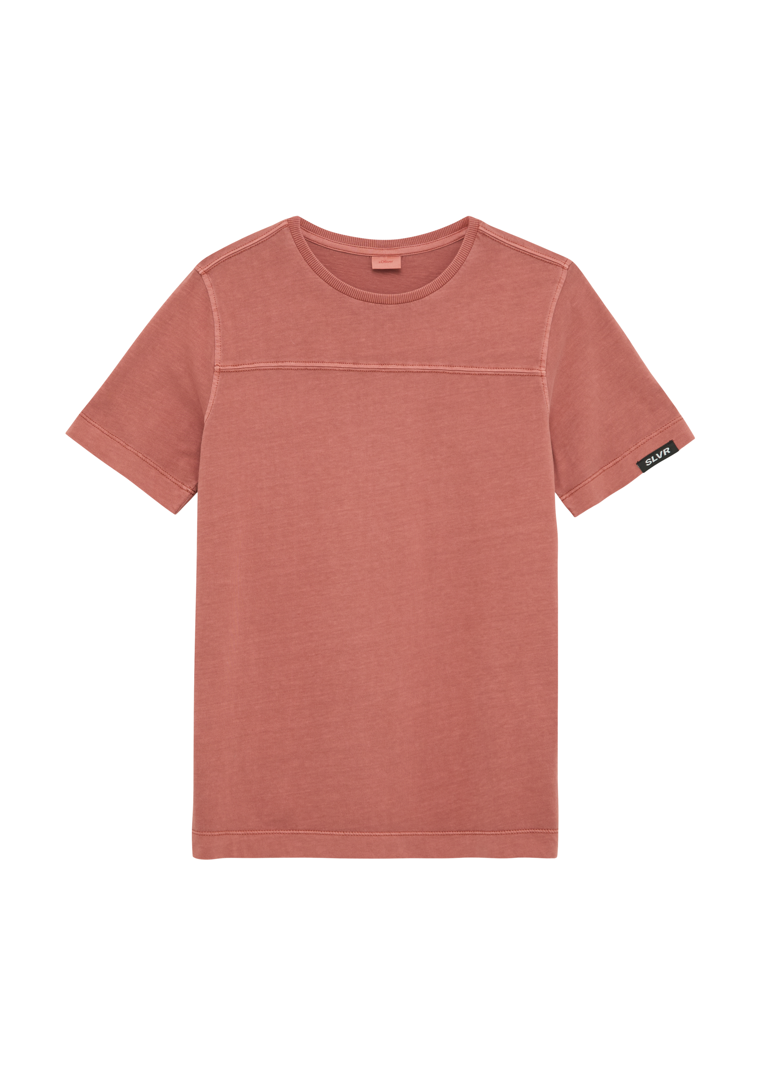 s.Oliver - Gewaschenes T-Shirt mit Teilungsnähten, Jungen, rot