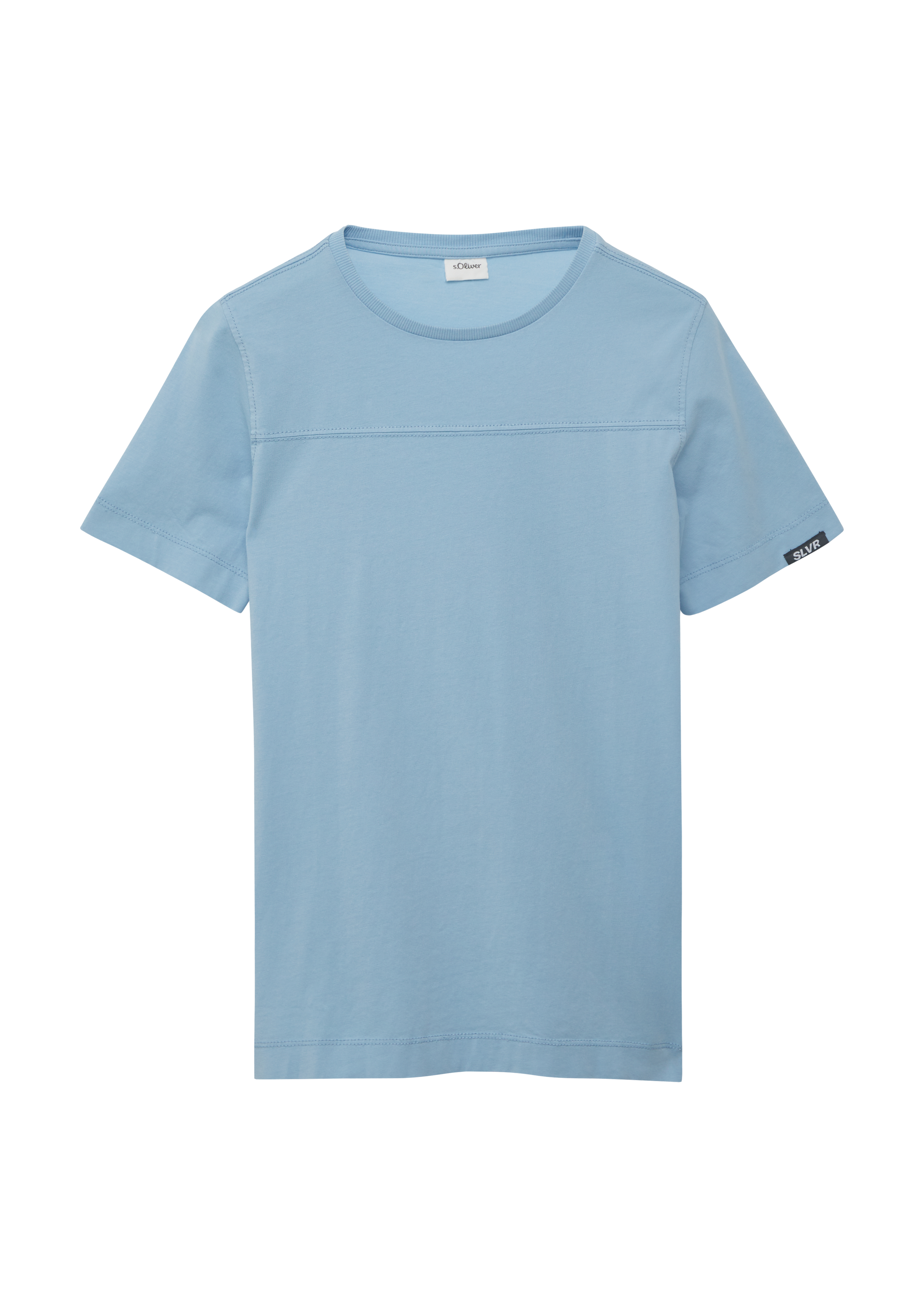 s.Oliver - Gewaschenes T-Shirt mit Teilungsnähten, Jungen, blau