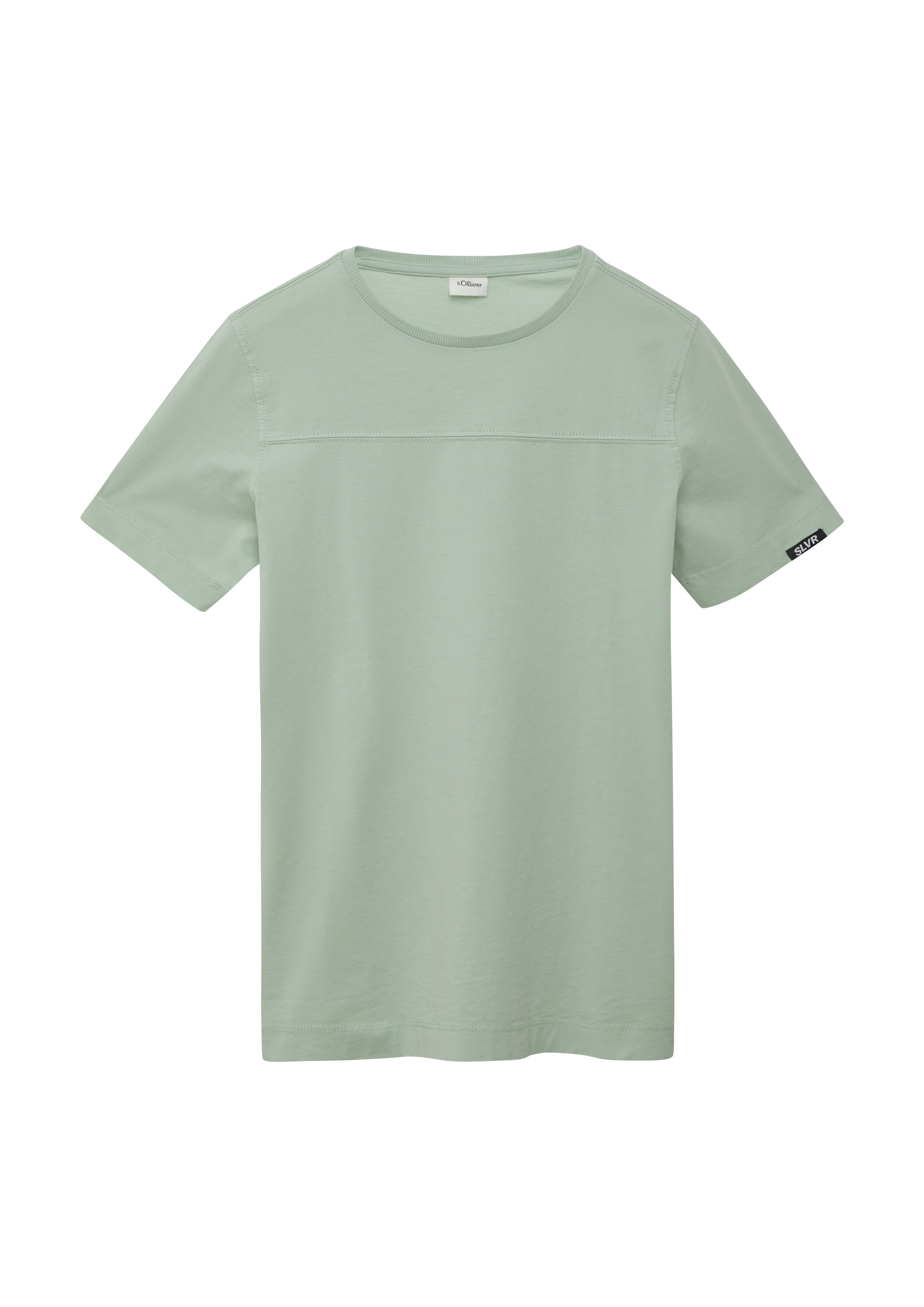 s.Oliver - Gewaschenes T-Shirt mit Teilungsnähten, Jungen, grün