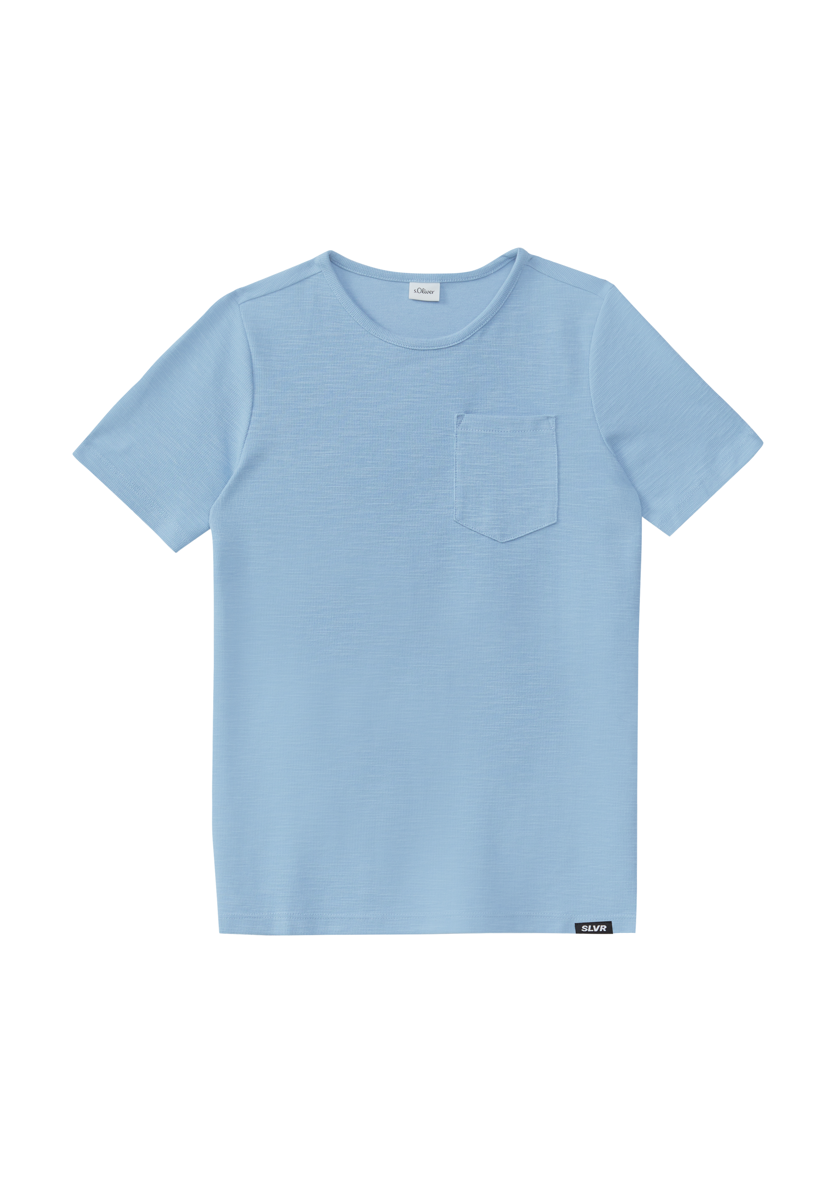 s.Oliver - Strukturiertes T-Shirt mit Brusttasche, Jungen, blau