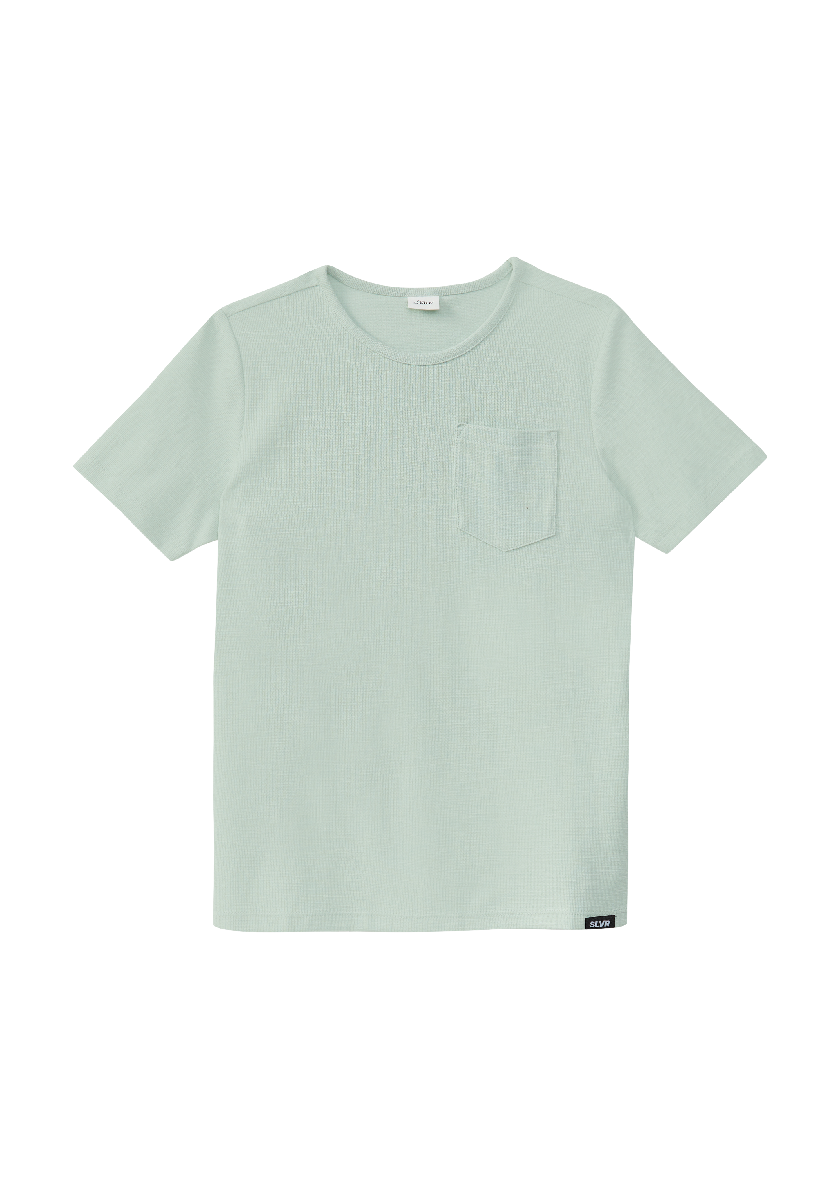 s.Oliver - Strukturiertes T-Shirt mit Brusttasche, Jungen, grün