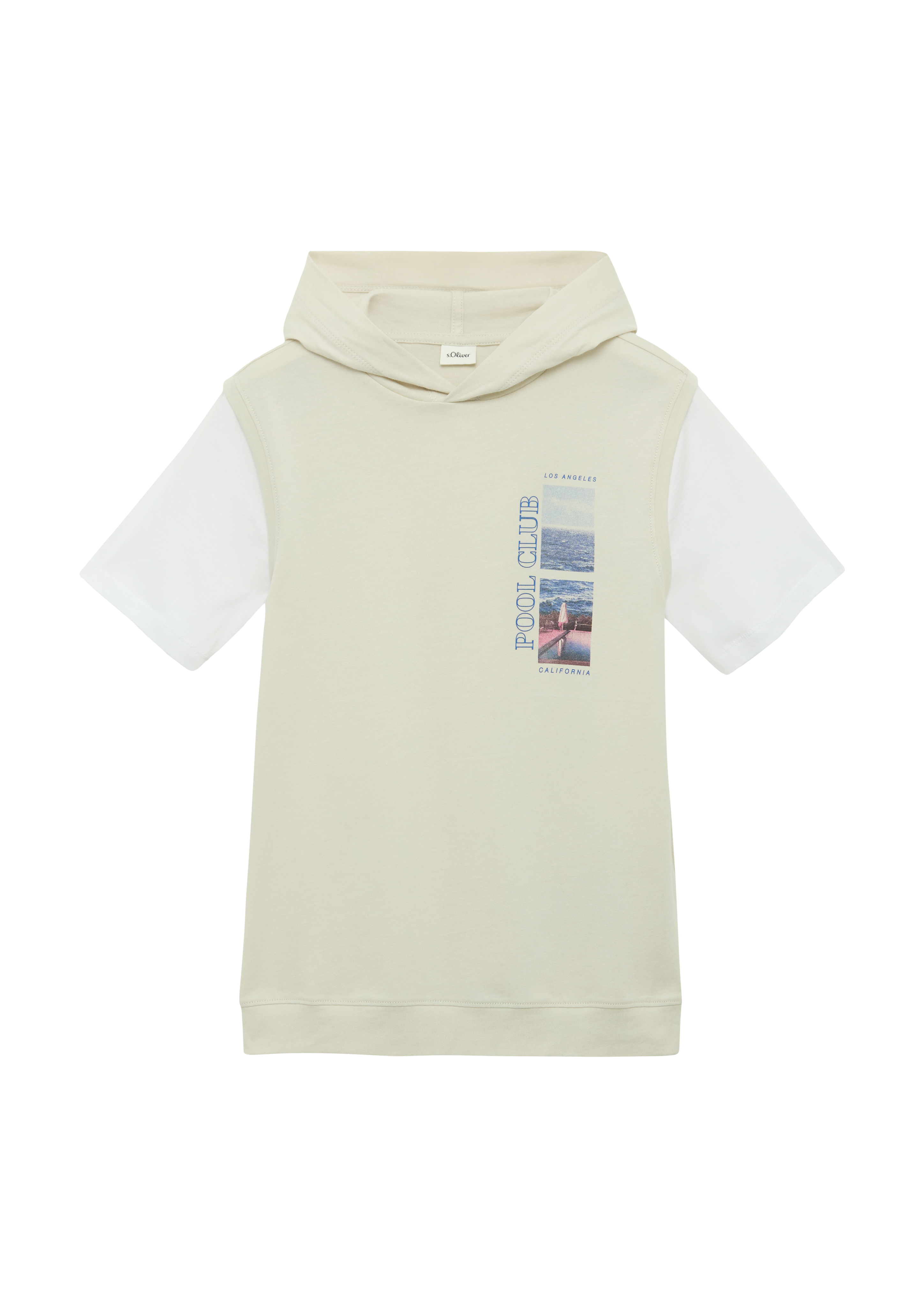 s.Oliver - T-Shirt in Two-Layering-Optik, Jungen, beige|creme