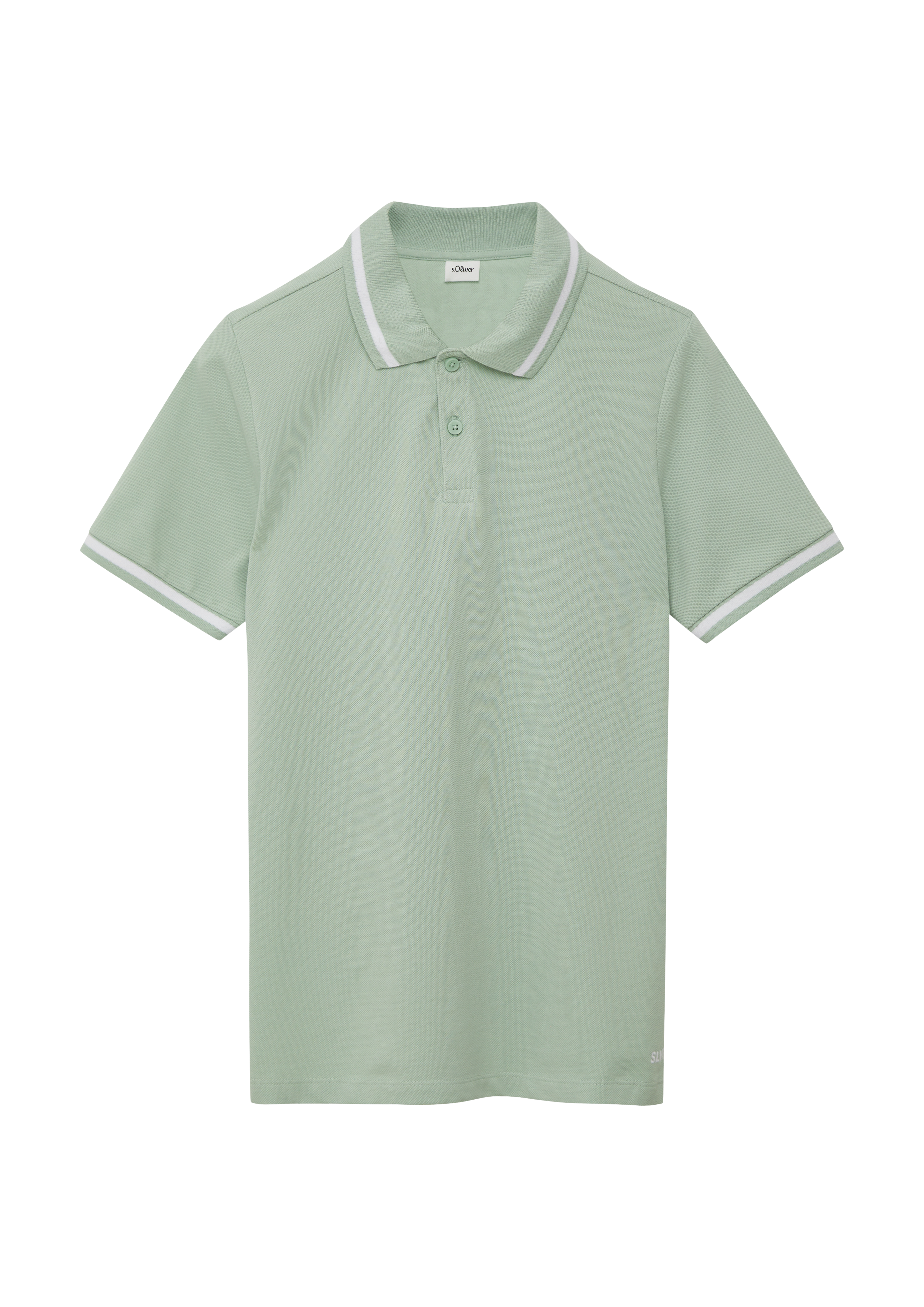 s.Oliver - Poloshirt aus Piqué mit Streifendetails, Jungen, grün
