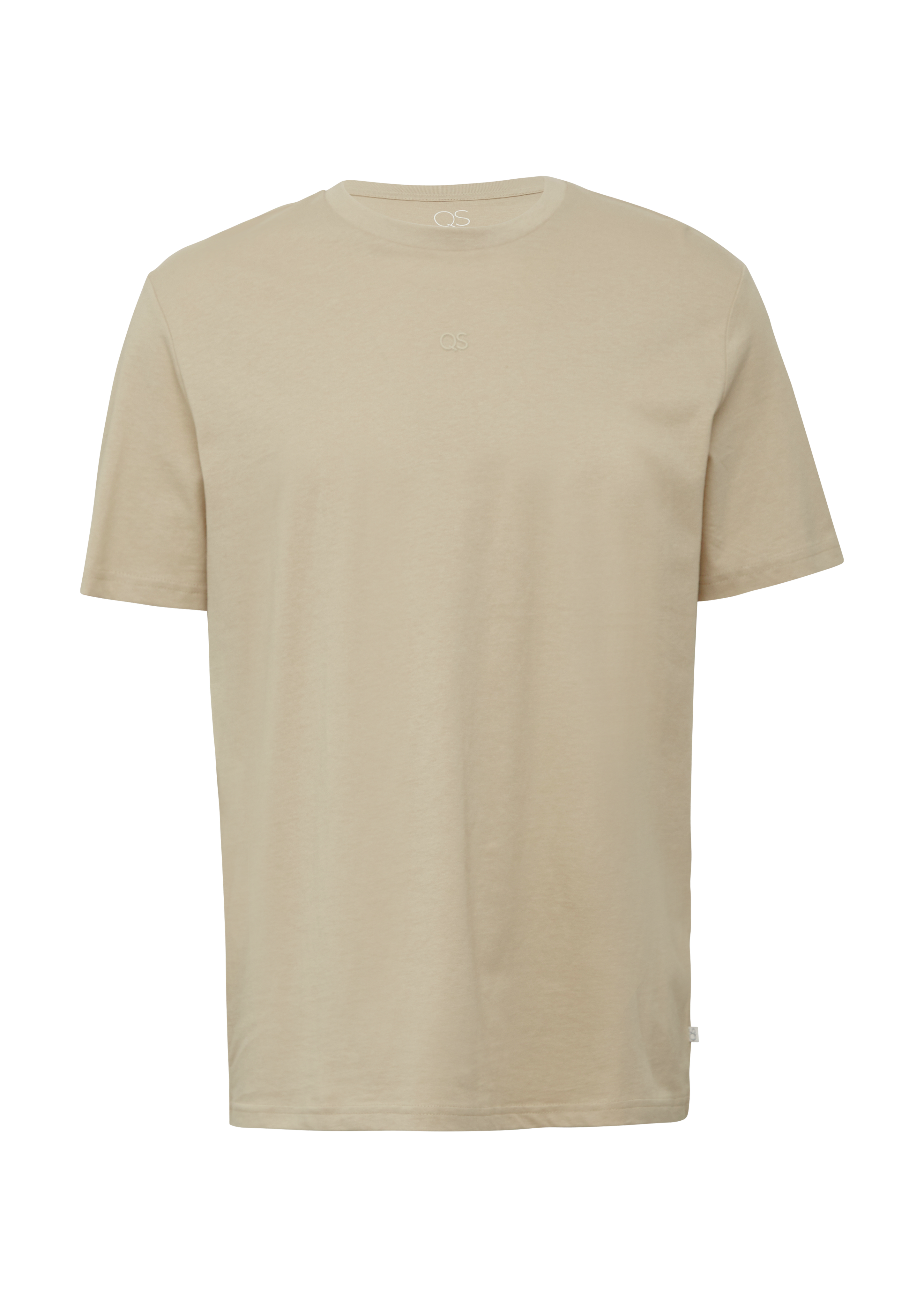 Qs Basic Rundhals T-Shirt Mit Logo-Druck