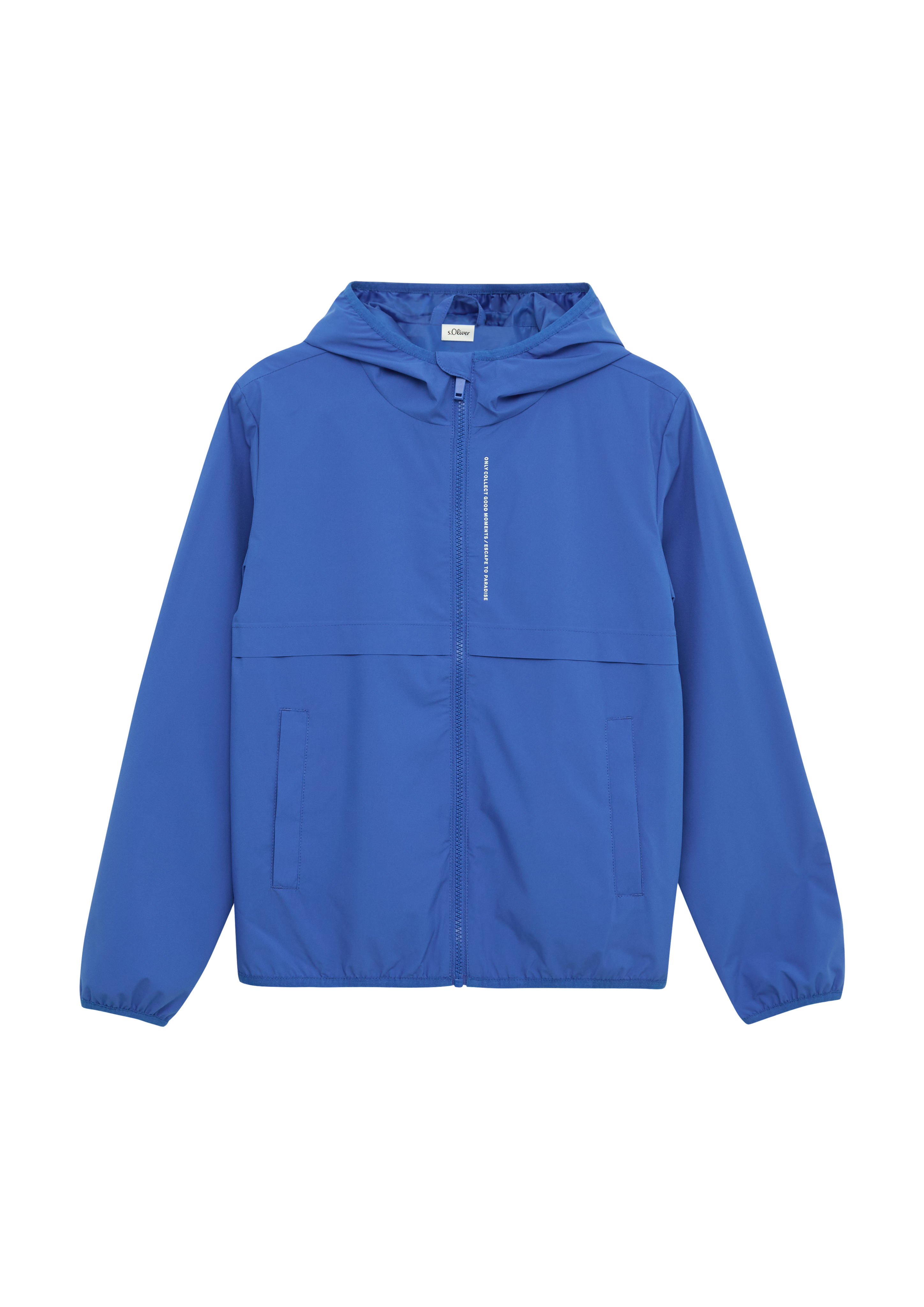 s.Oliver - Jacke mit Kapuze und Schriftprint, Jungen, blau