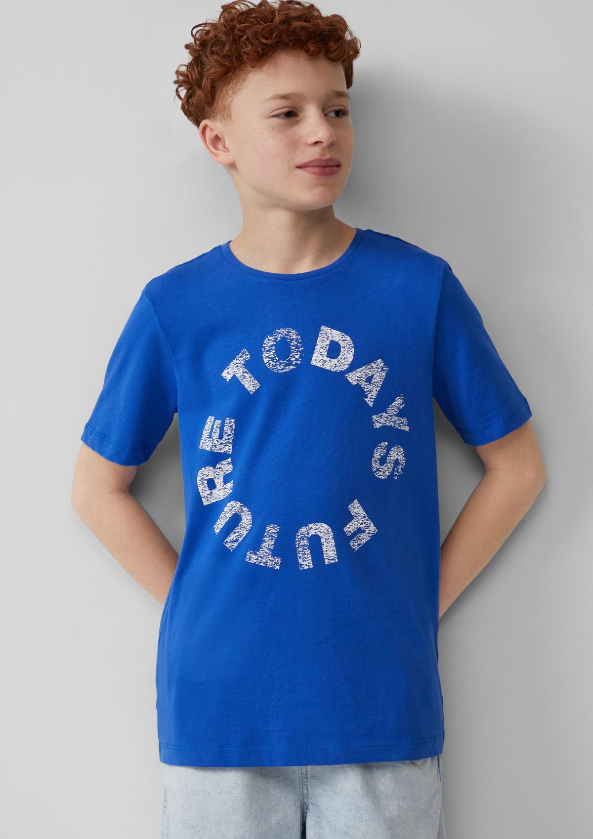 T-shirt with front print - royal blue | s.Oliver