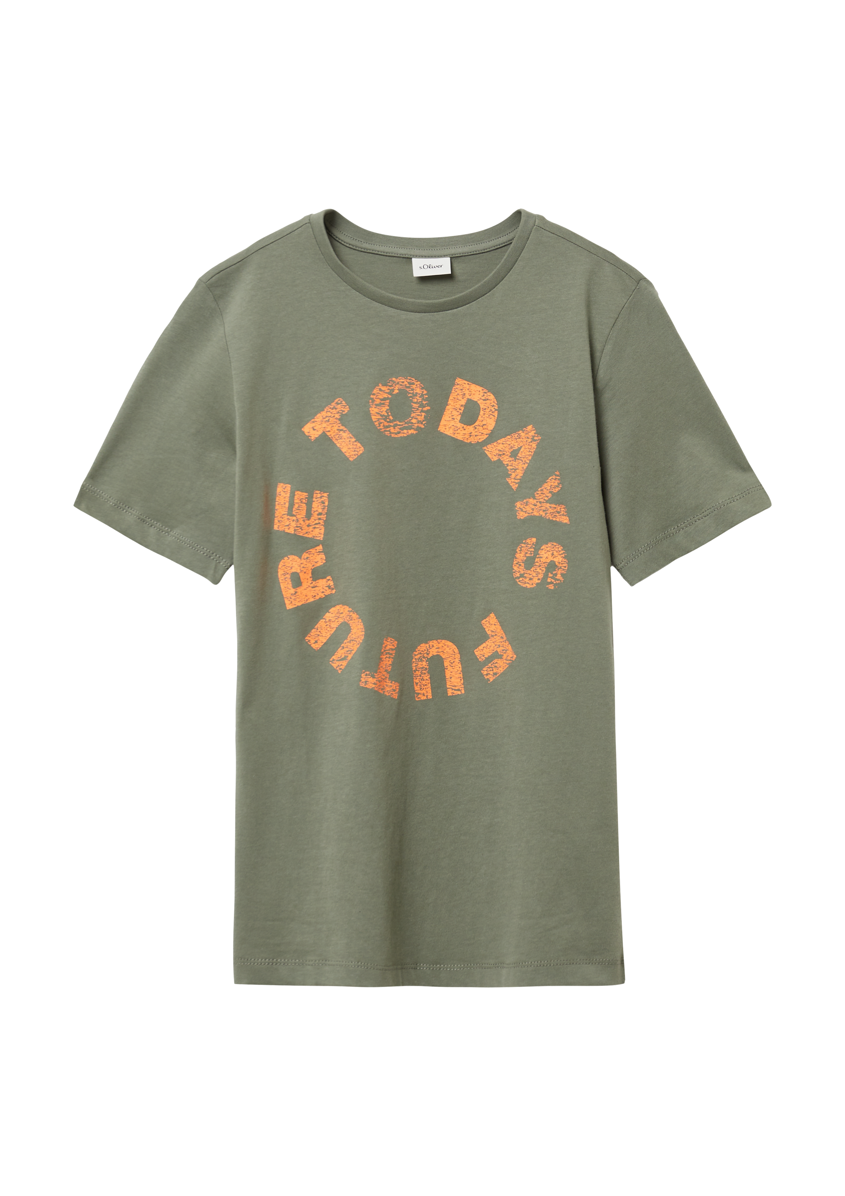 s.Oliver - T-Shirt mit Frontprint, Jungen, Grün