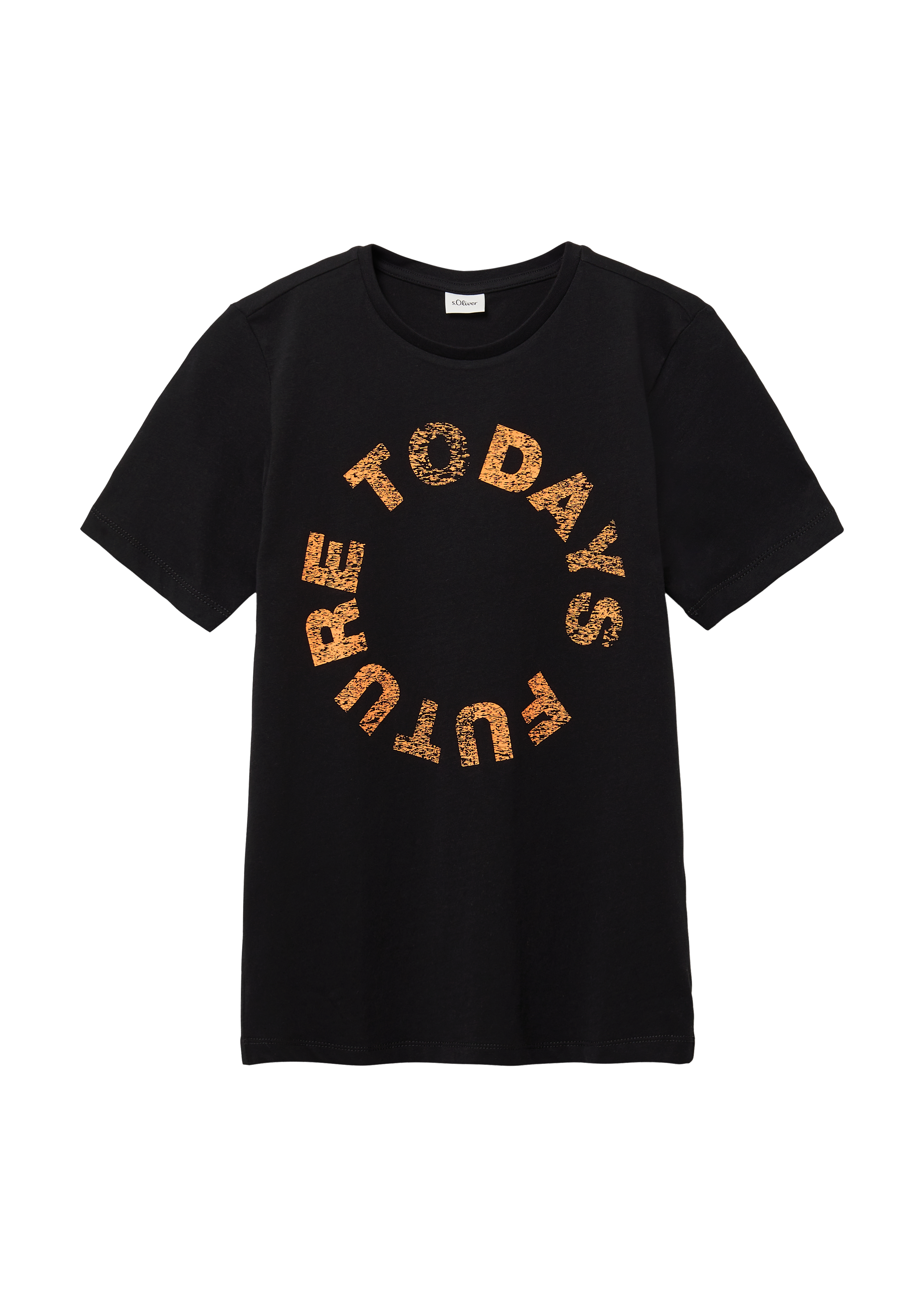s.Oliver - T-Shirt mit Frontprint, Jungen, schwarz