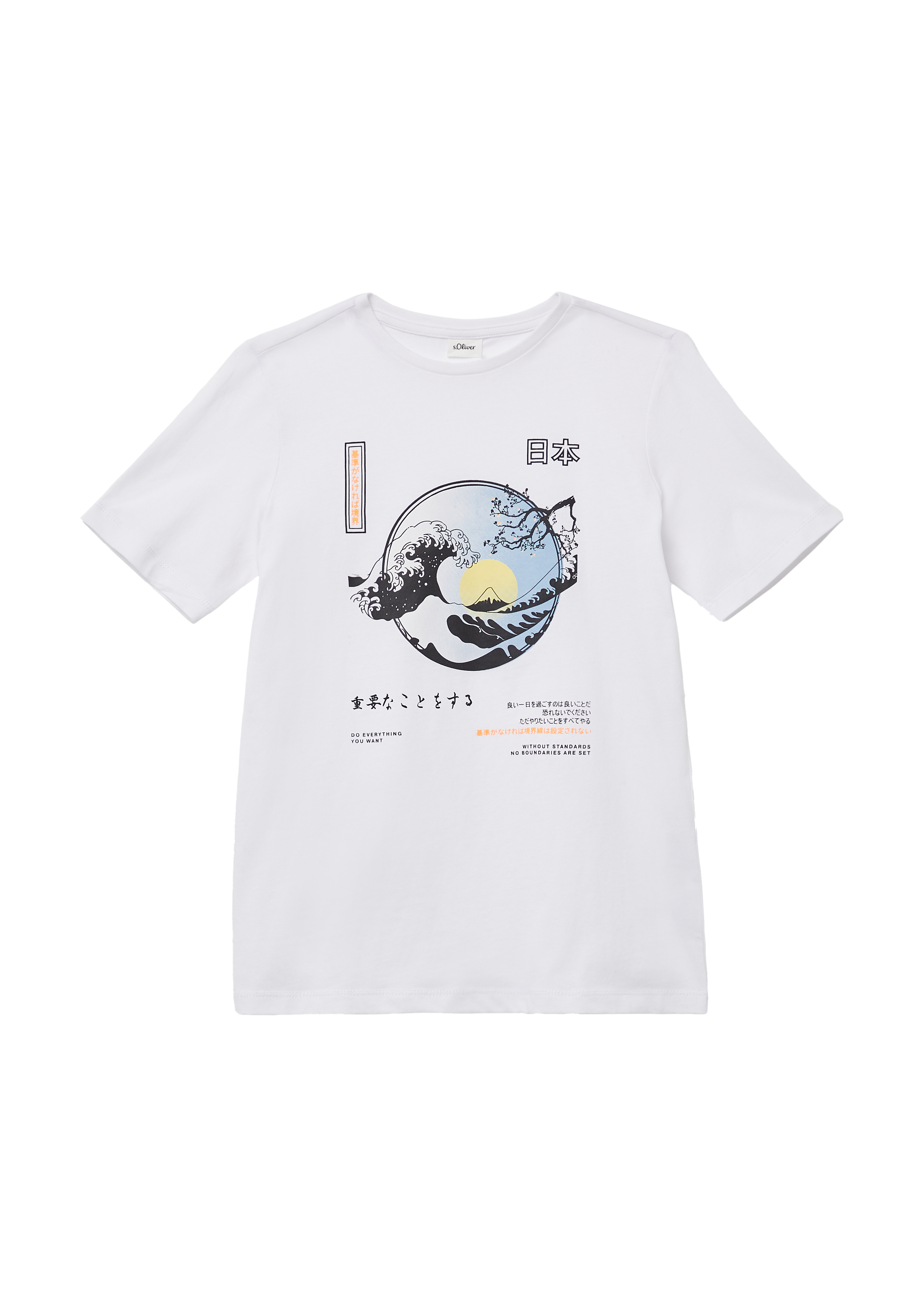s.Oliver - T-Shirt mit Frontprint, Jungen, weiß