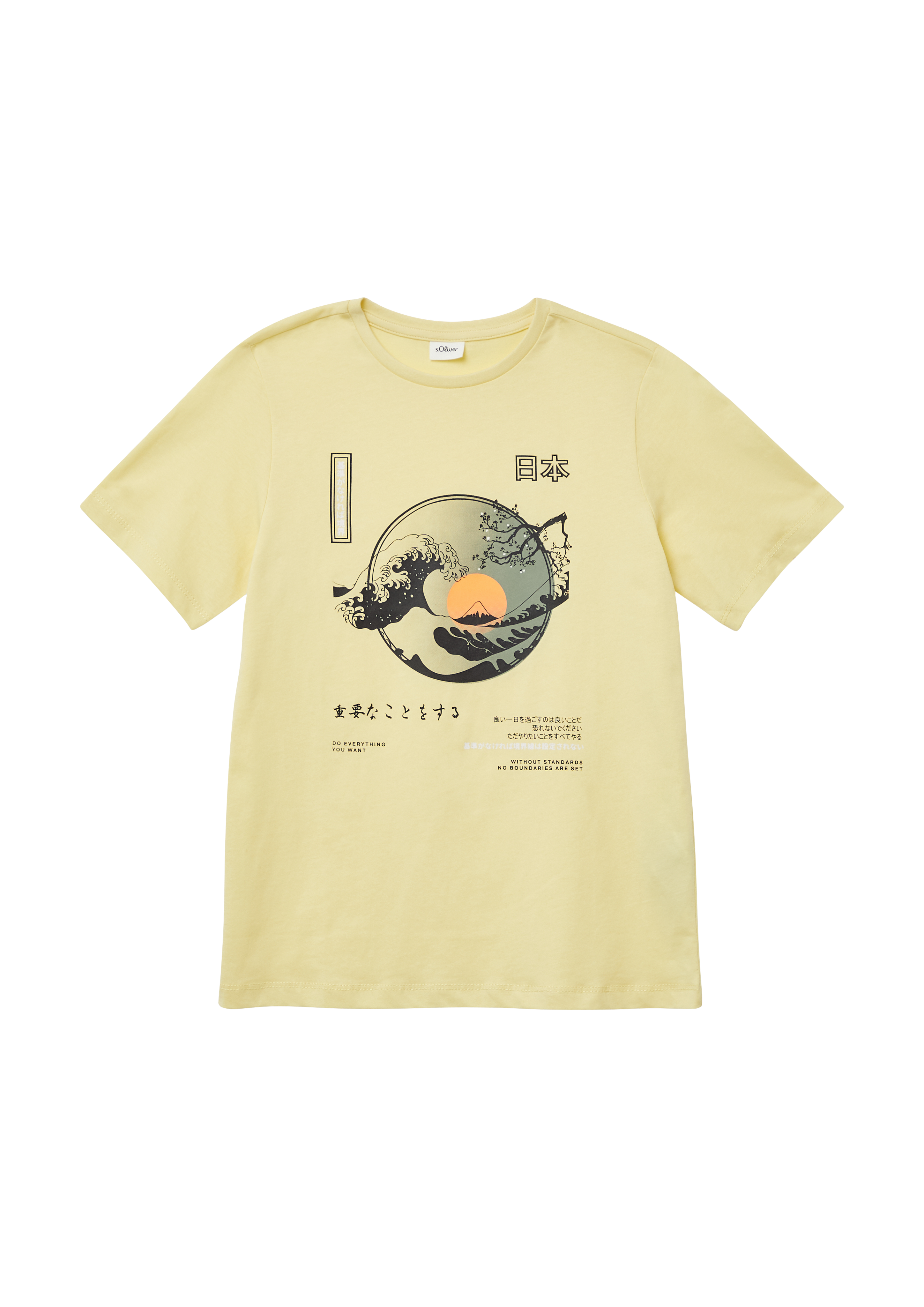 s.Oliver - T-Shirt mit Frontprint, Jungen, gelb
