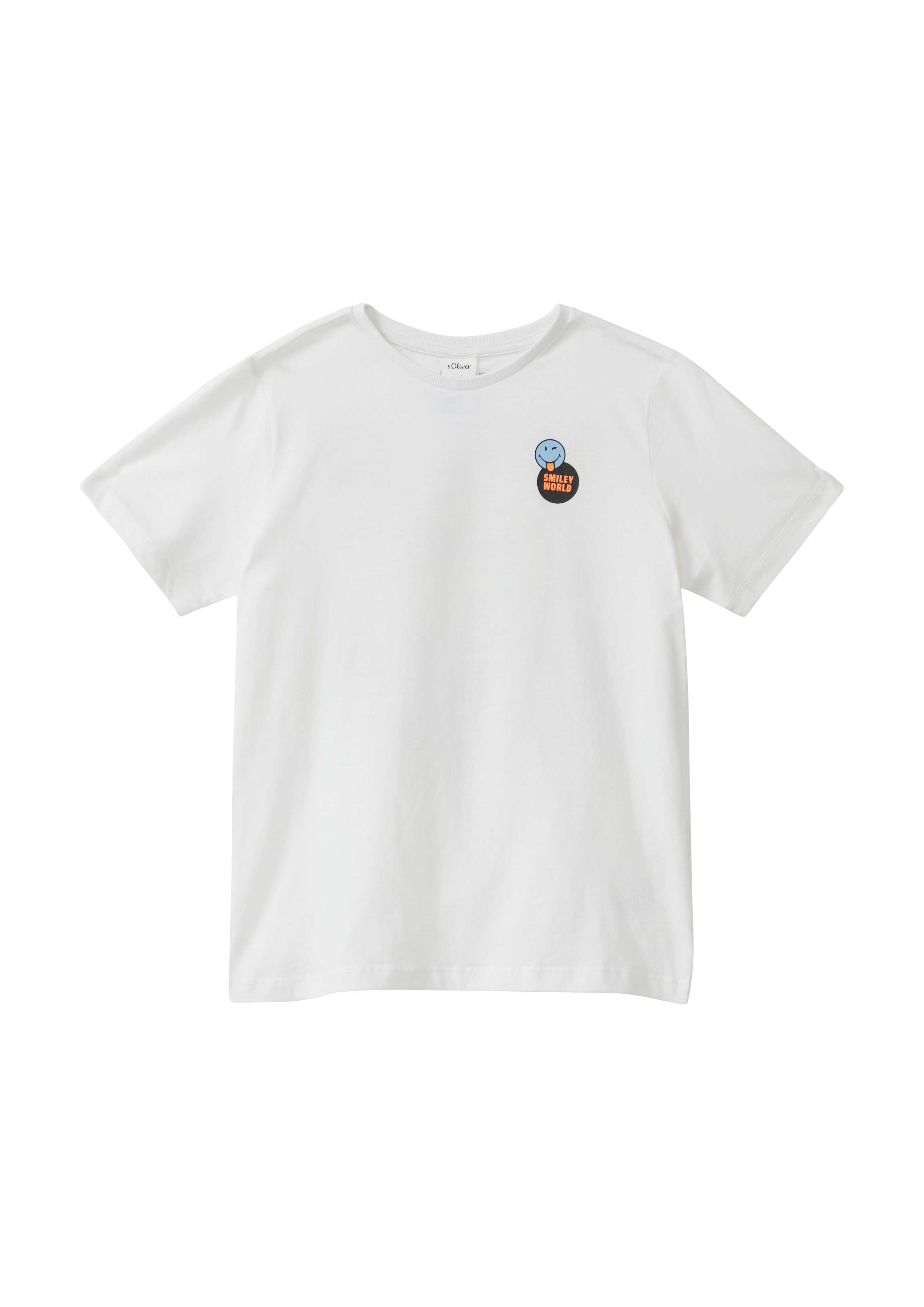 s.Oliver - T-Shirt mit Smiley®-Print, Jungen, weiß