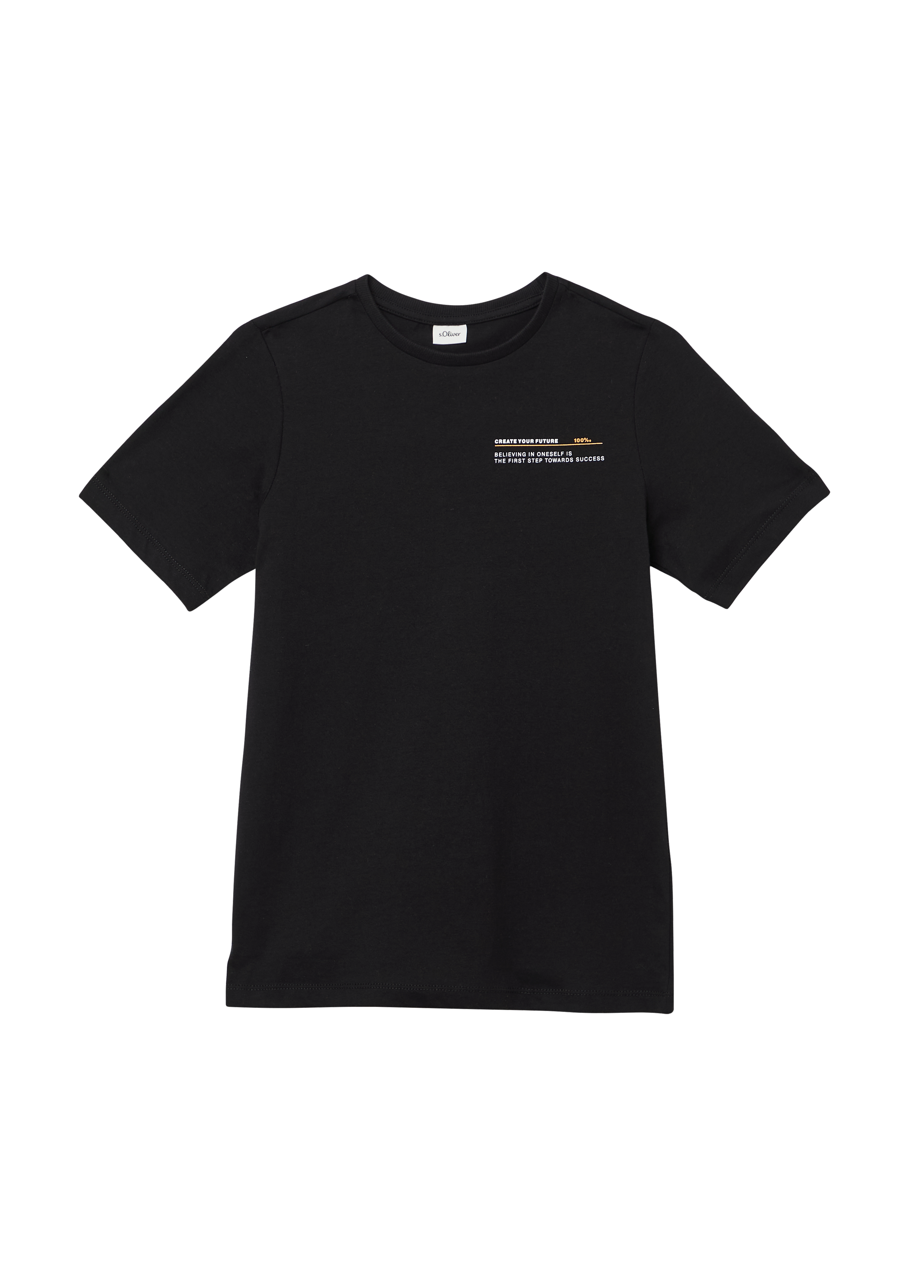 s.Oliver - T-Shirt mit Frontprint, Jungen, schwarz